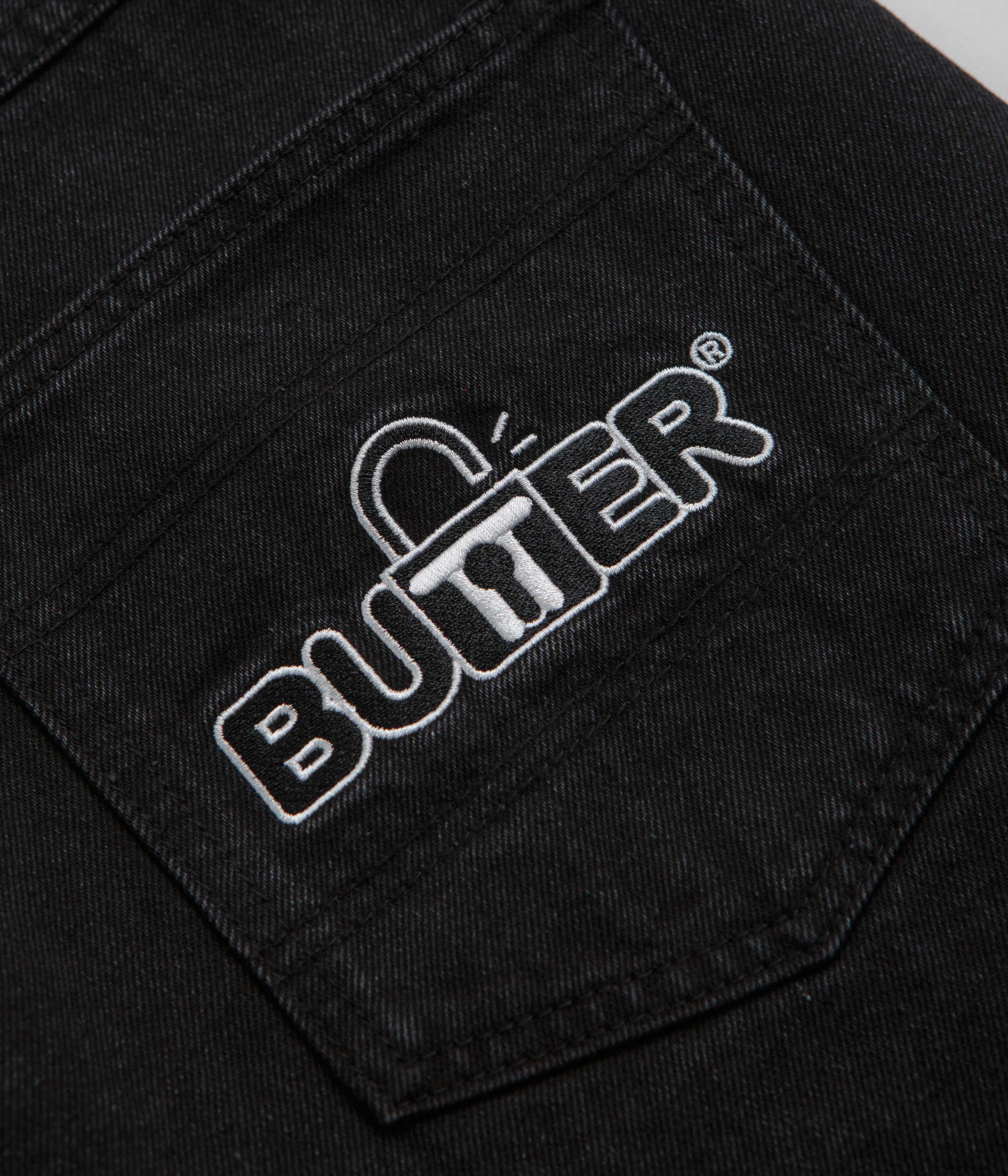 Butter Goods Lock Denim Shorts - Flat Black - Image 8