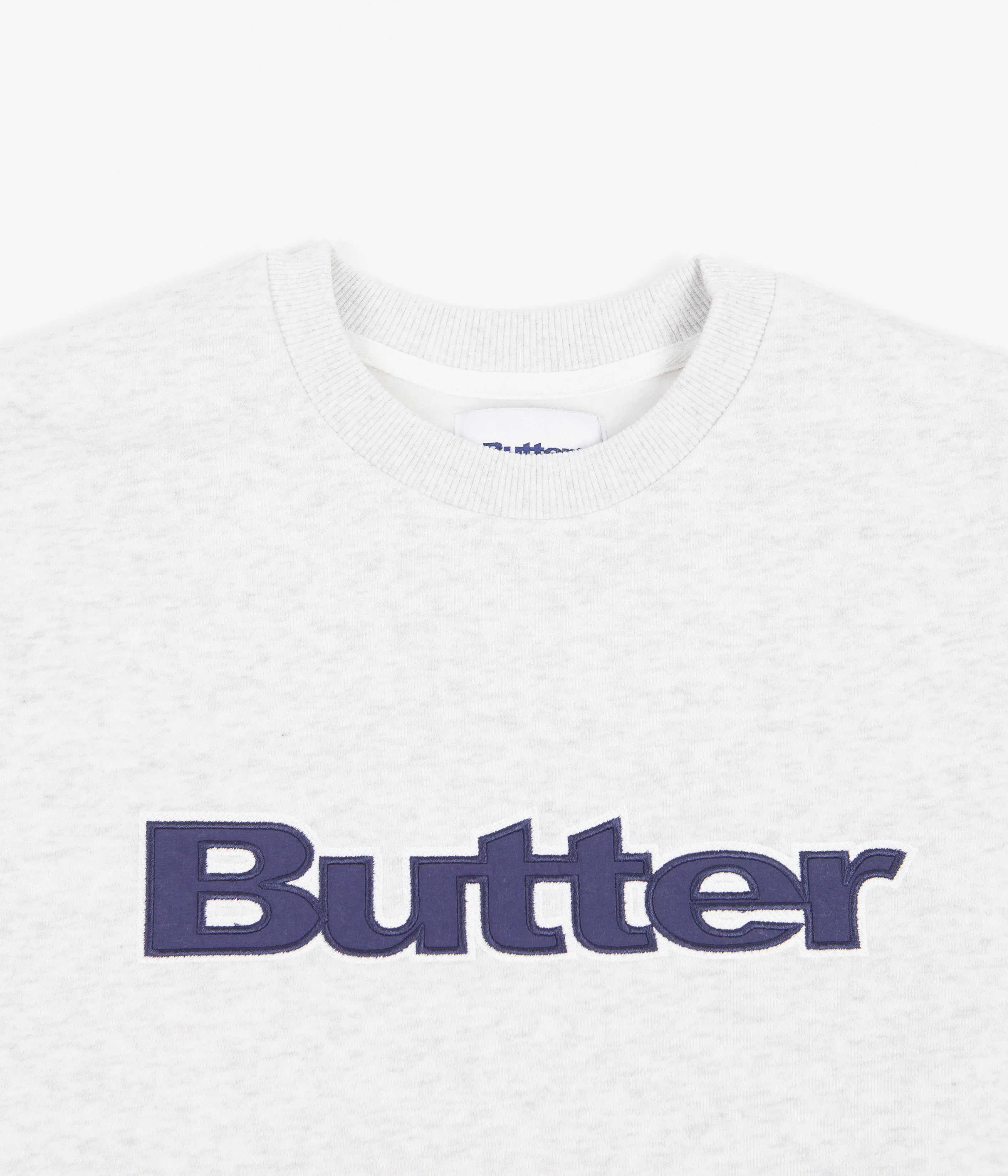 Butter Goods Logo Crewneck Sweatshirt - Ash Grey - Image 3