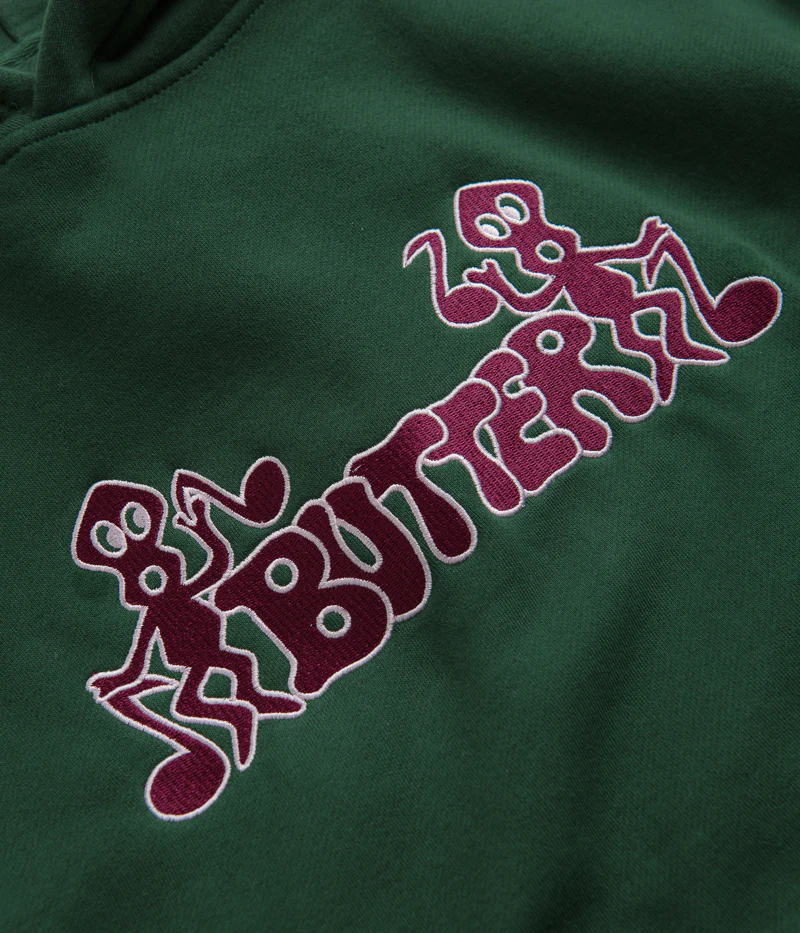 Butter Goods Notes Embroidered Hoodie - Forest Green - Image 3