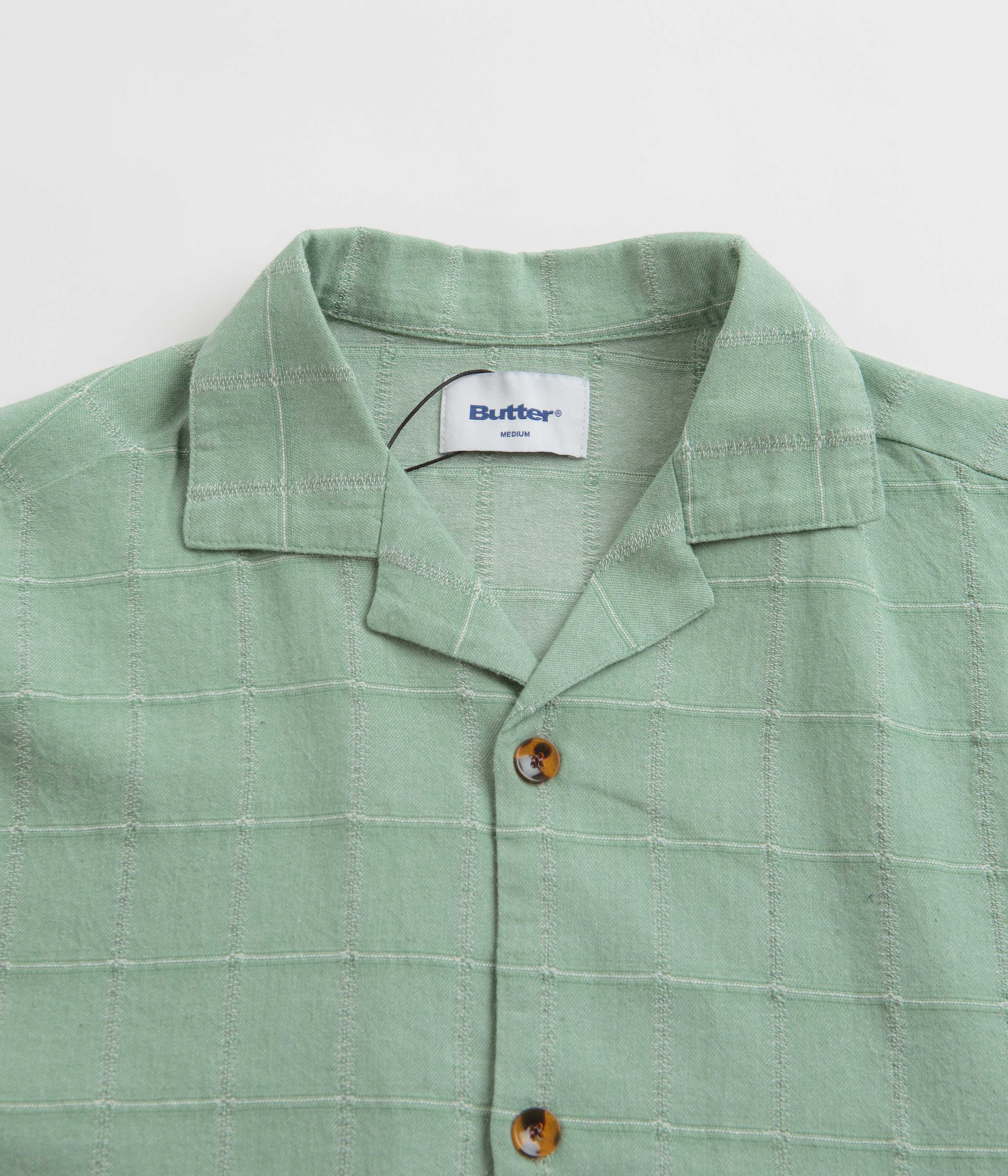 Butter Goods Pacific Short Sleeve Shirt - Pale Green - Image 2