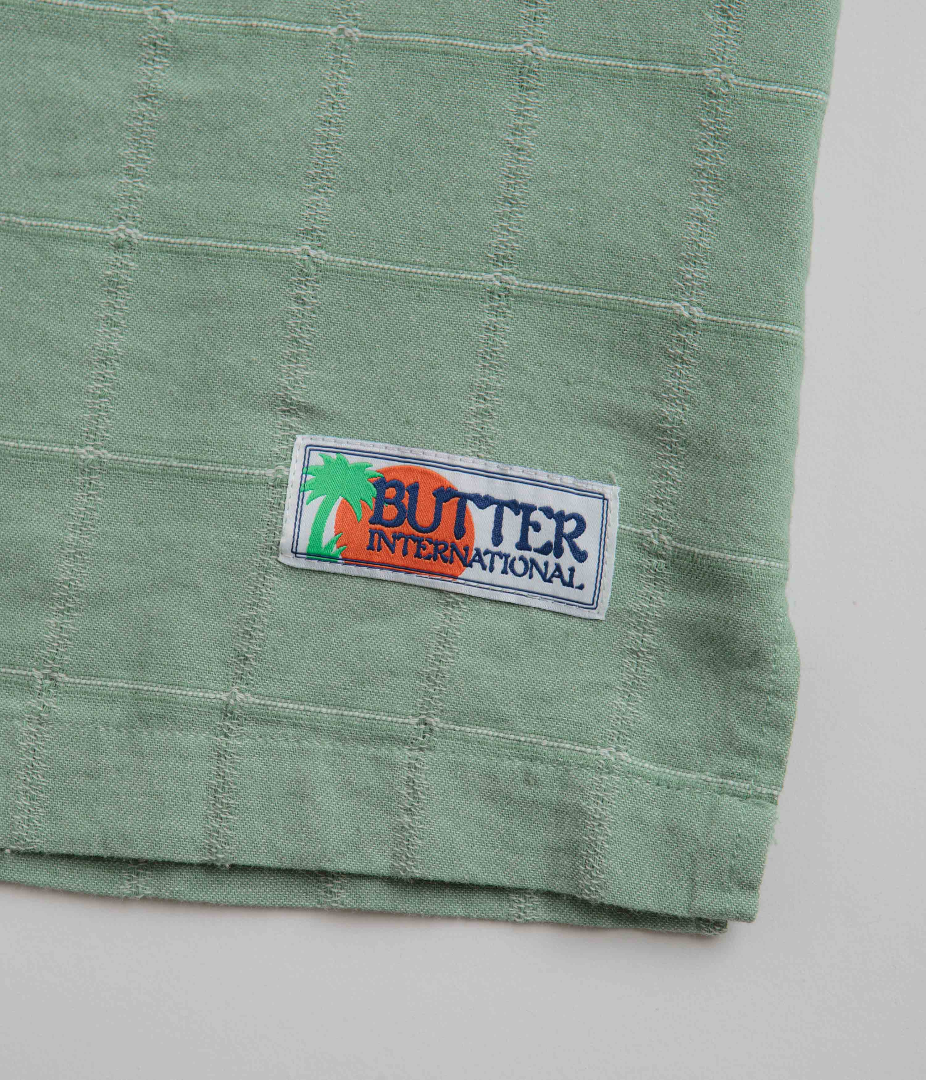 Butter Goods Pacific Short Sleeve Shirt - Pale Green - Image 3