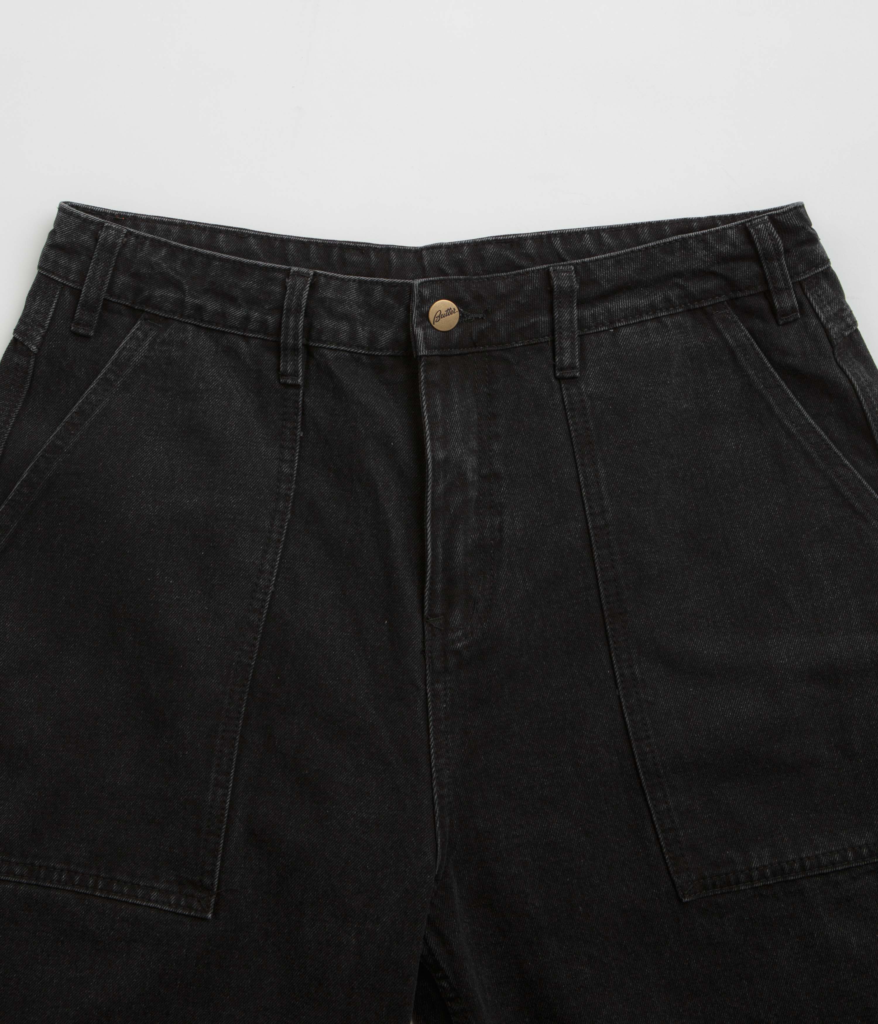 Butter Goods Patch Pocket Denim Shorts - Washed Black - Image 4