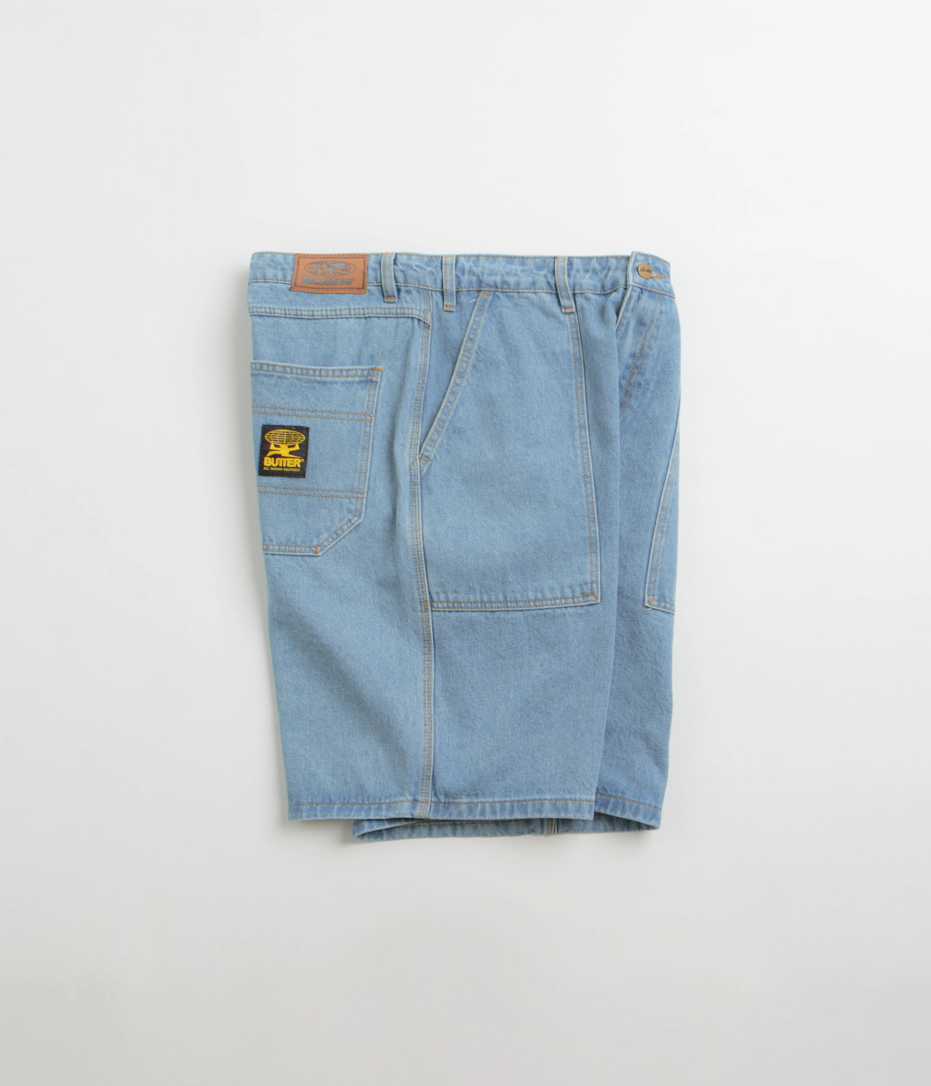 Butter Goods Patch Pocket Denim Shorts - Washed Indigo - Image 2