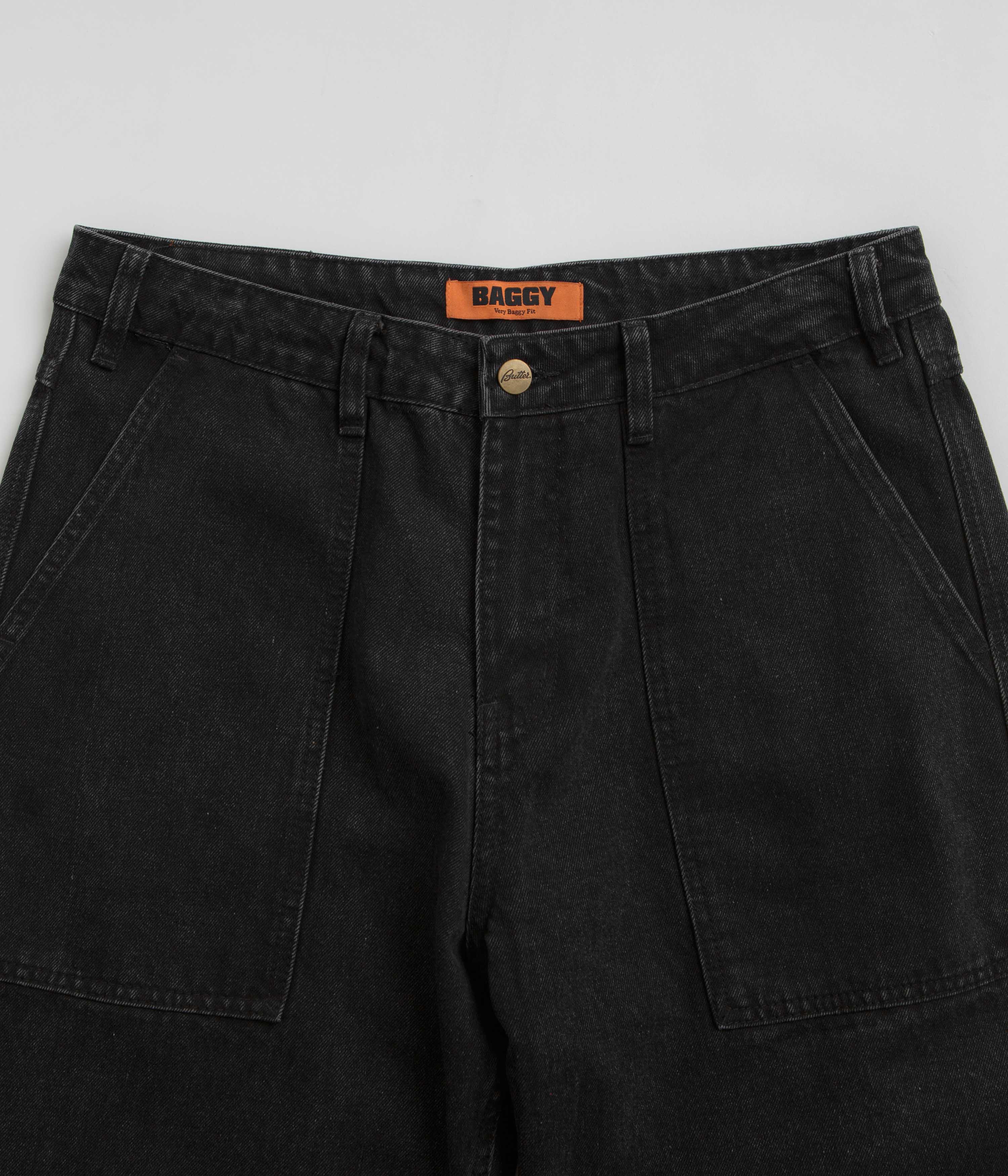 Butter Goods Patch Pocket Jeans - Washed Black - Image 4