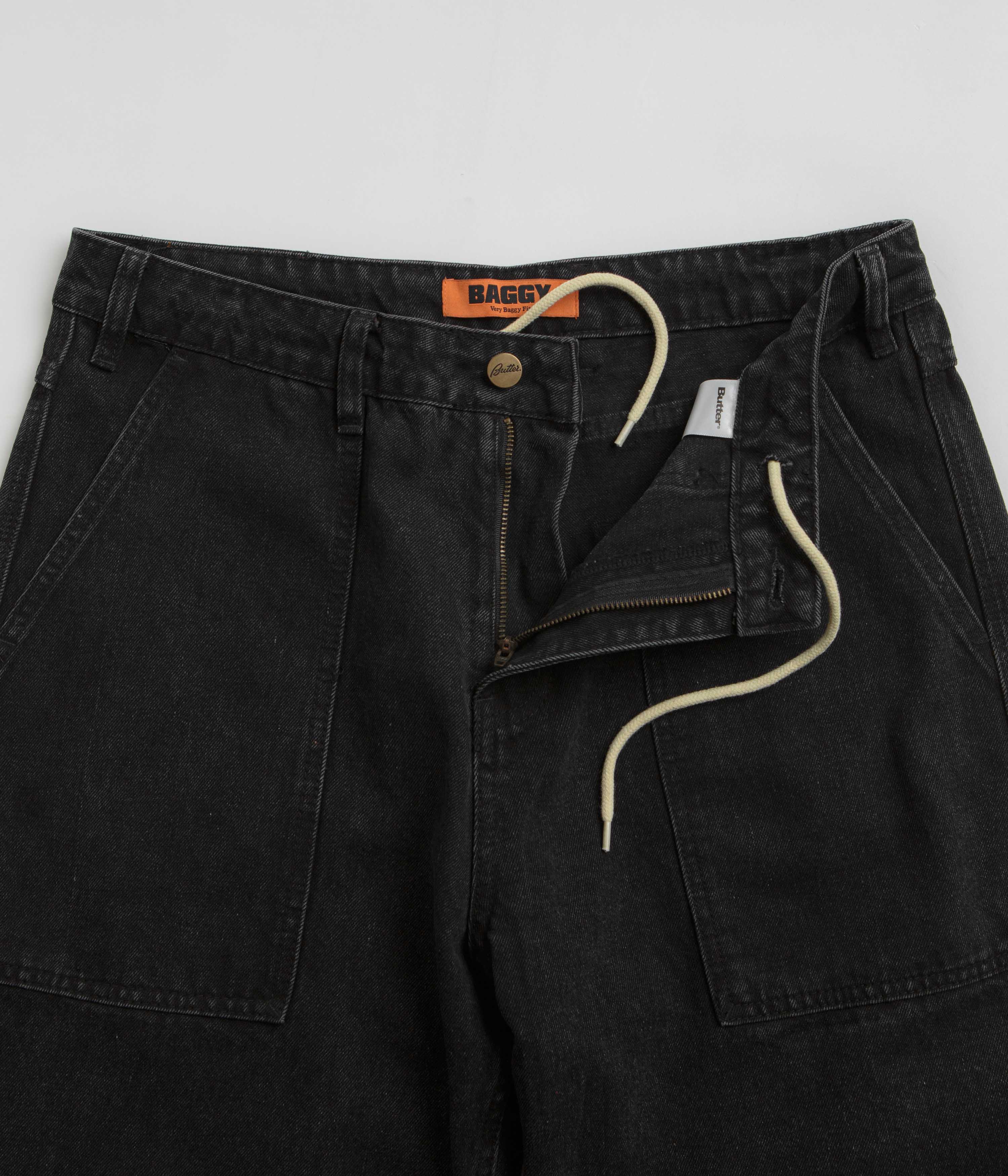 Butter Goods Patch Pocket Jeans - Washed Black - Image 5