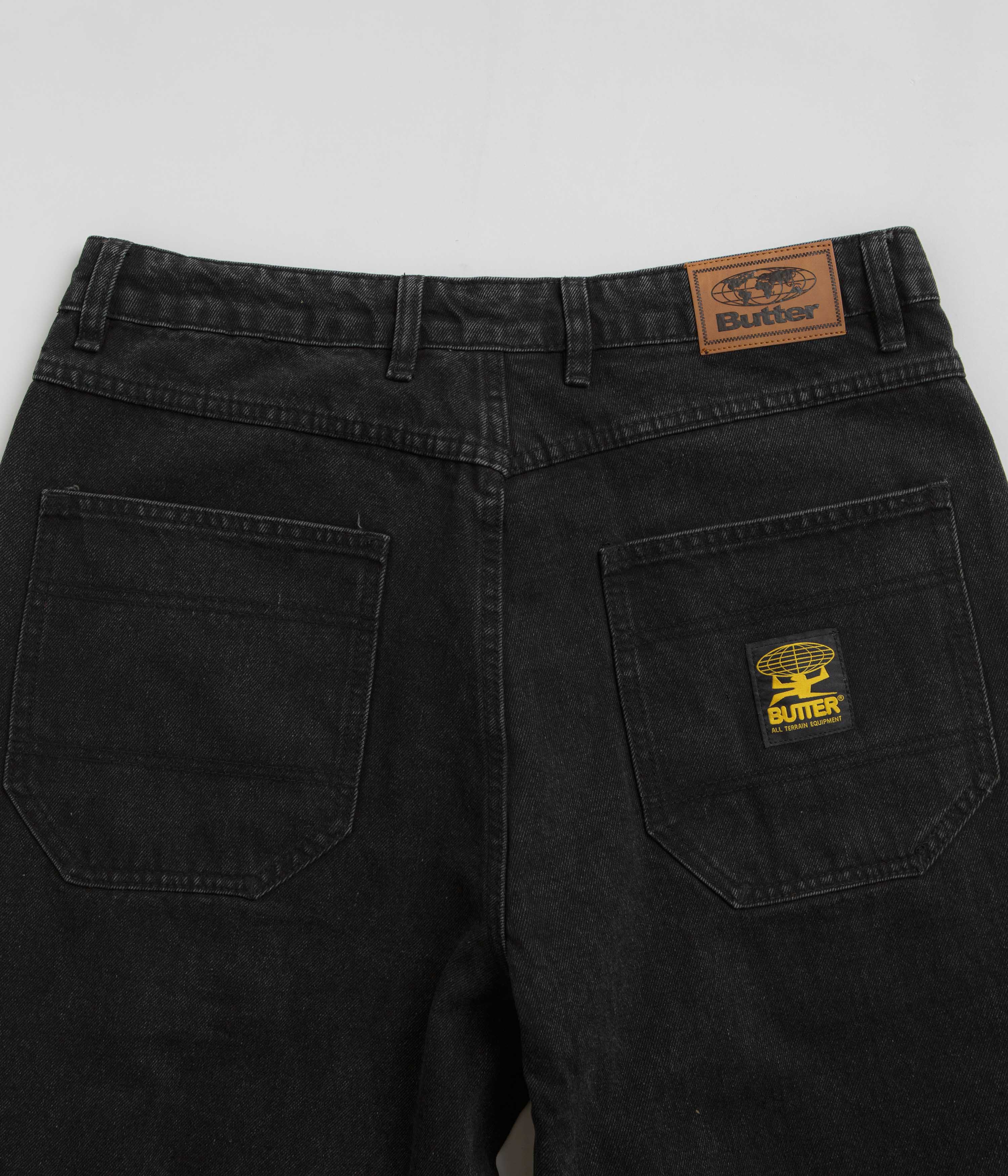 Butter Goods Patch Pocket Jeans - Washed Black - Image 6