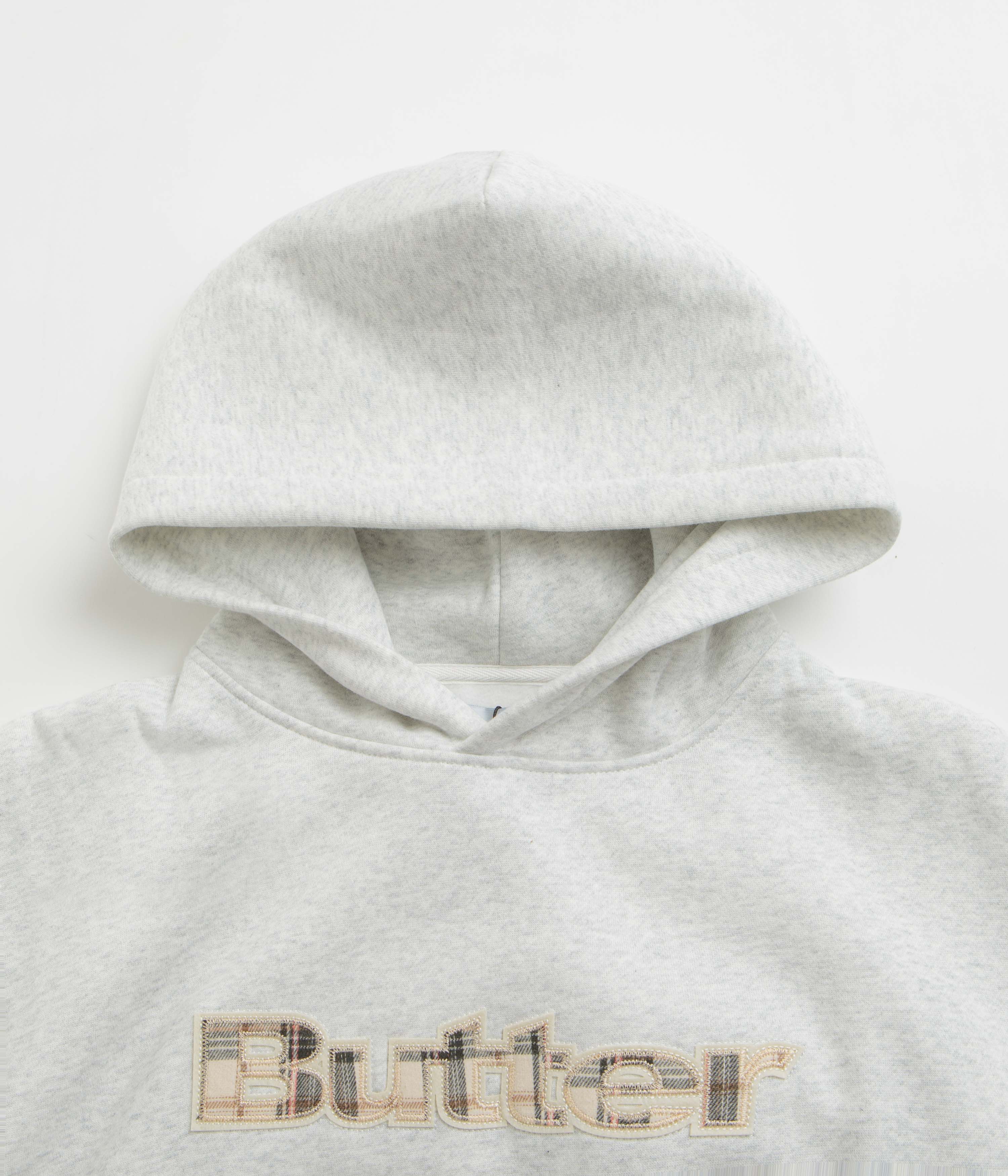 Butter Goods Plaid Applique Hoodie - Ash - Image 2