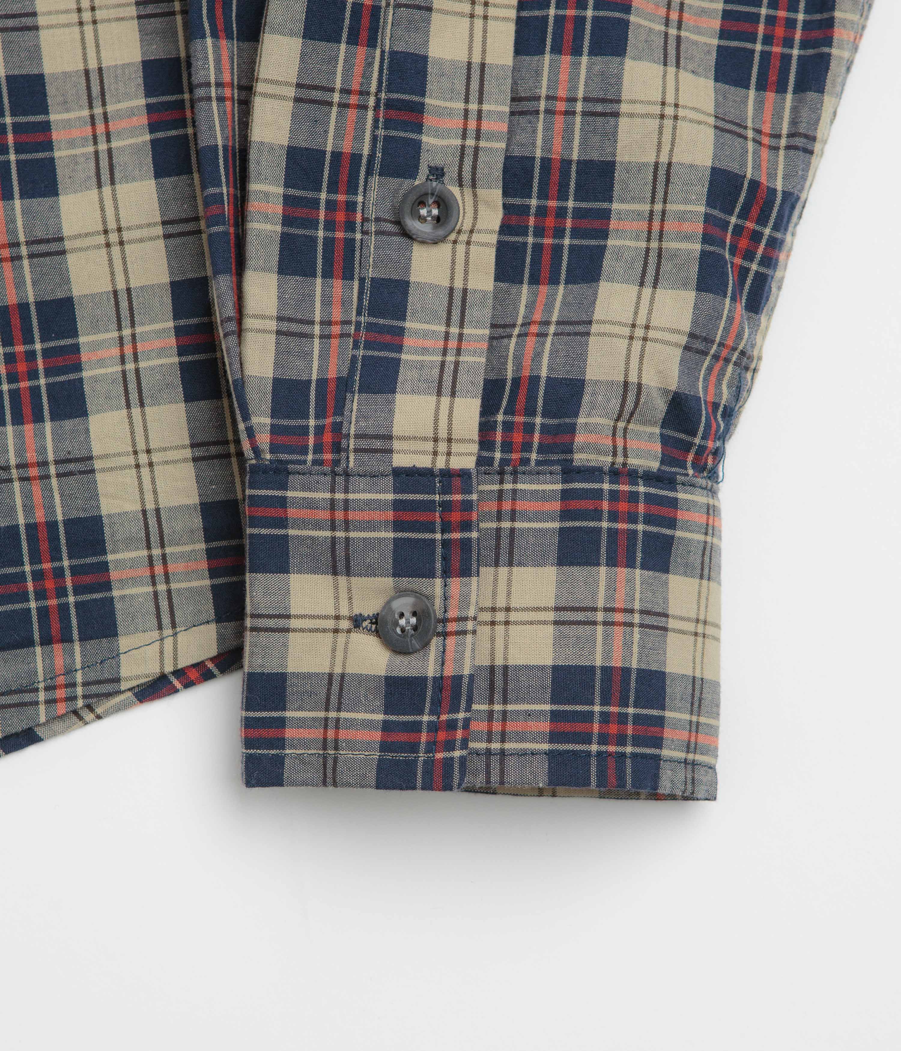 Butter Goods Plaid Shirt - Beige / Navy - Image 4