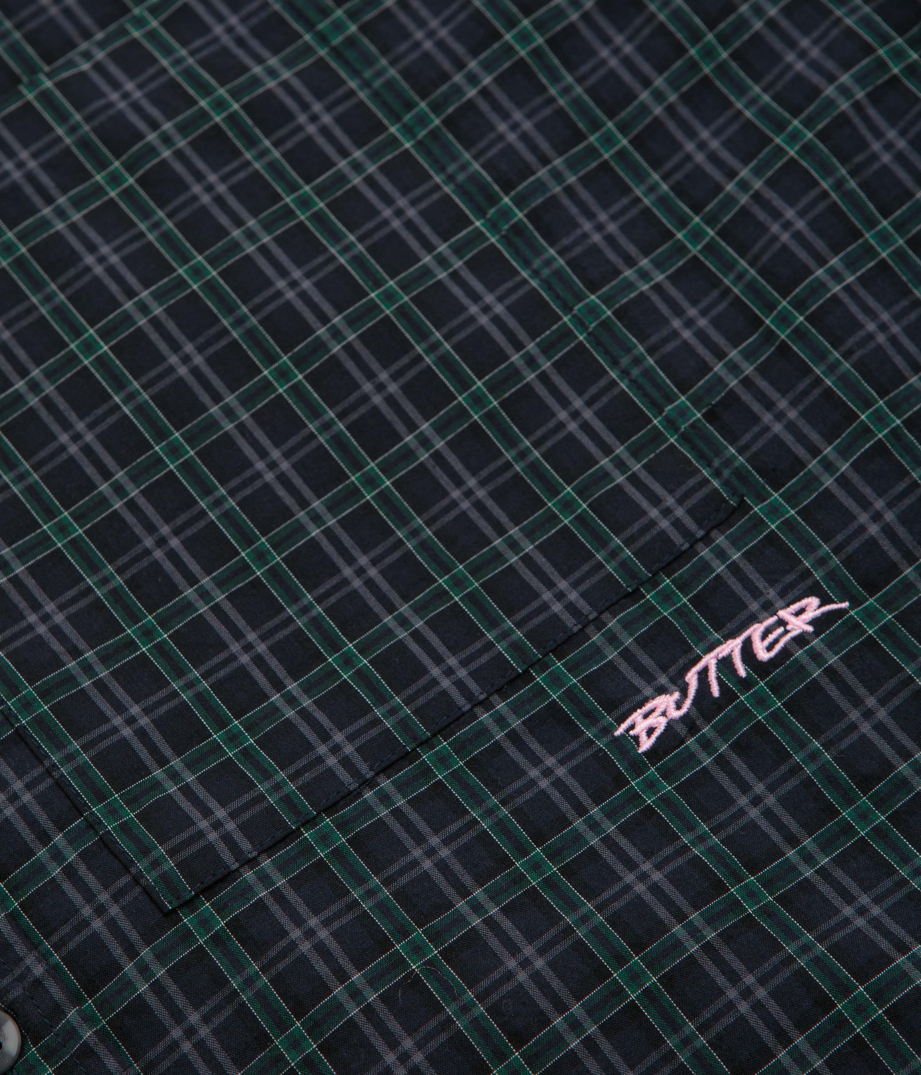 Butter Goods Plaid Shirt - Navy / Forest - Image 3