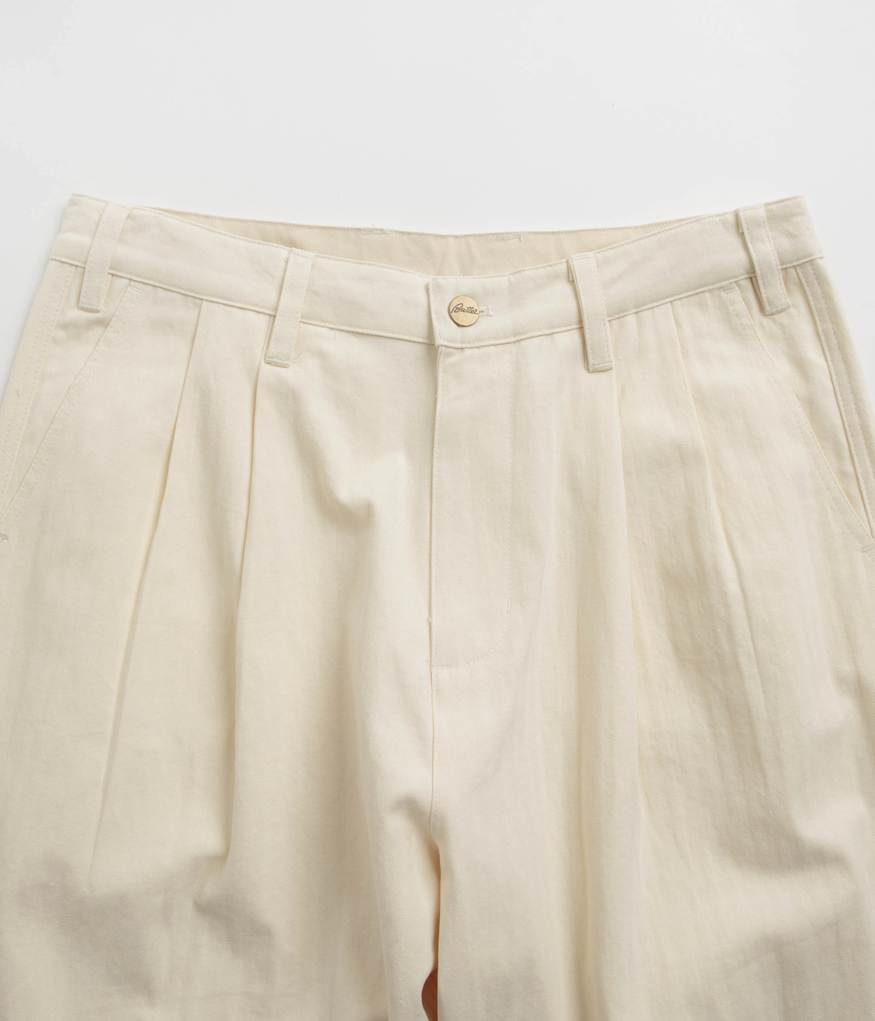 Butter Goods Pleated Trousers - Bone - Image 4