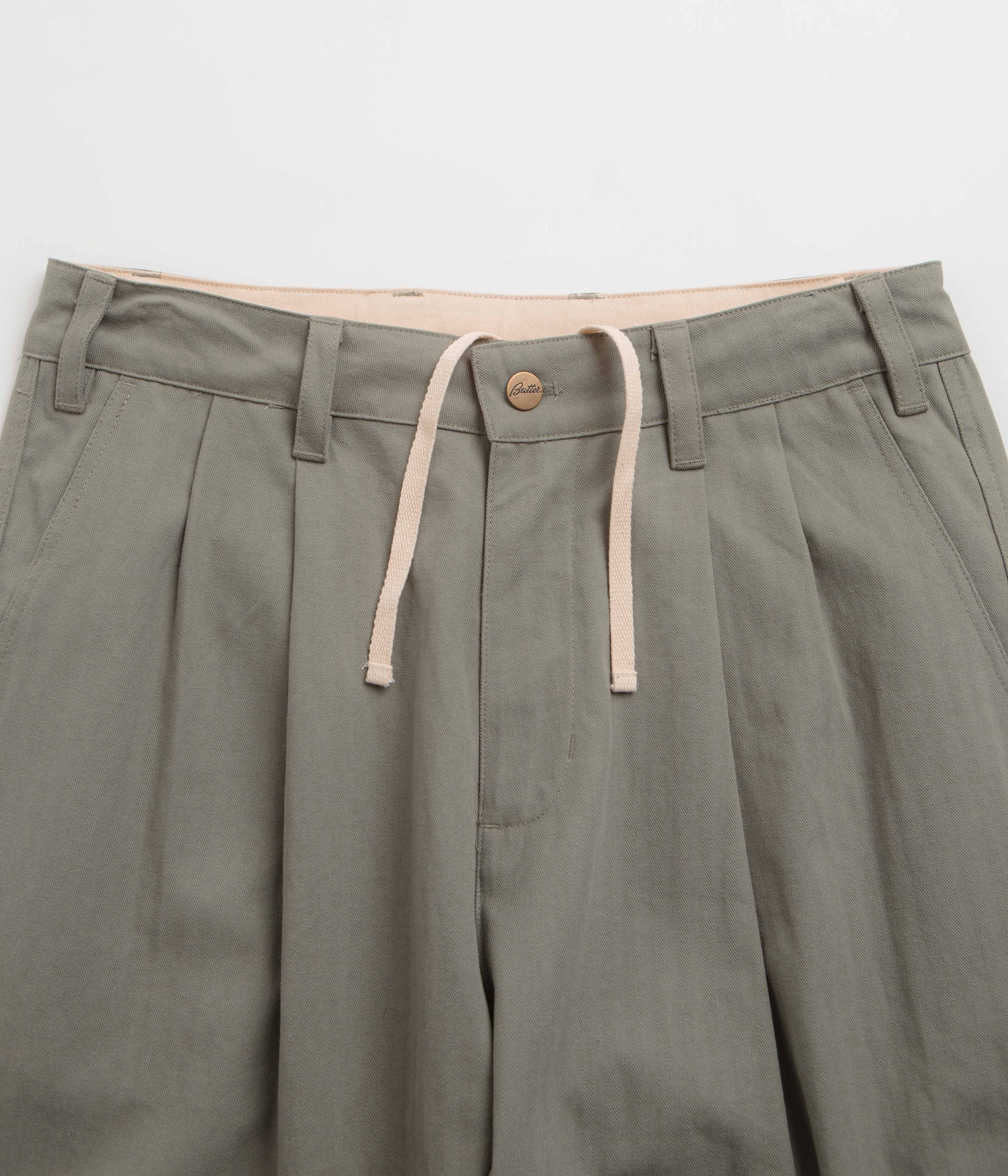 Butter Goods Pleated Trousers - Moss - Image 4