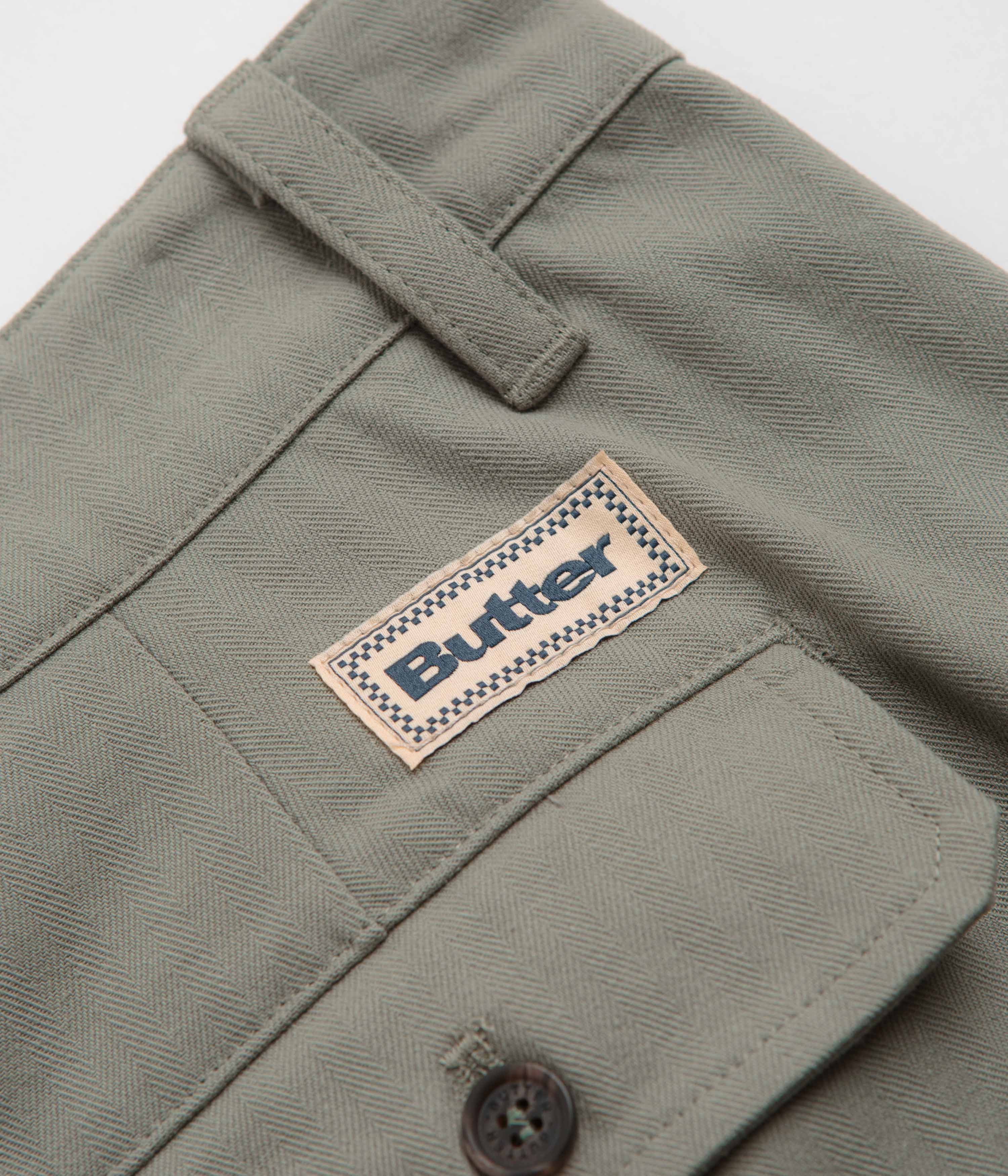 Butter Goods Pleated Trousers - Moss - Image 7