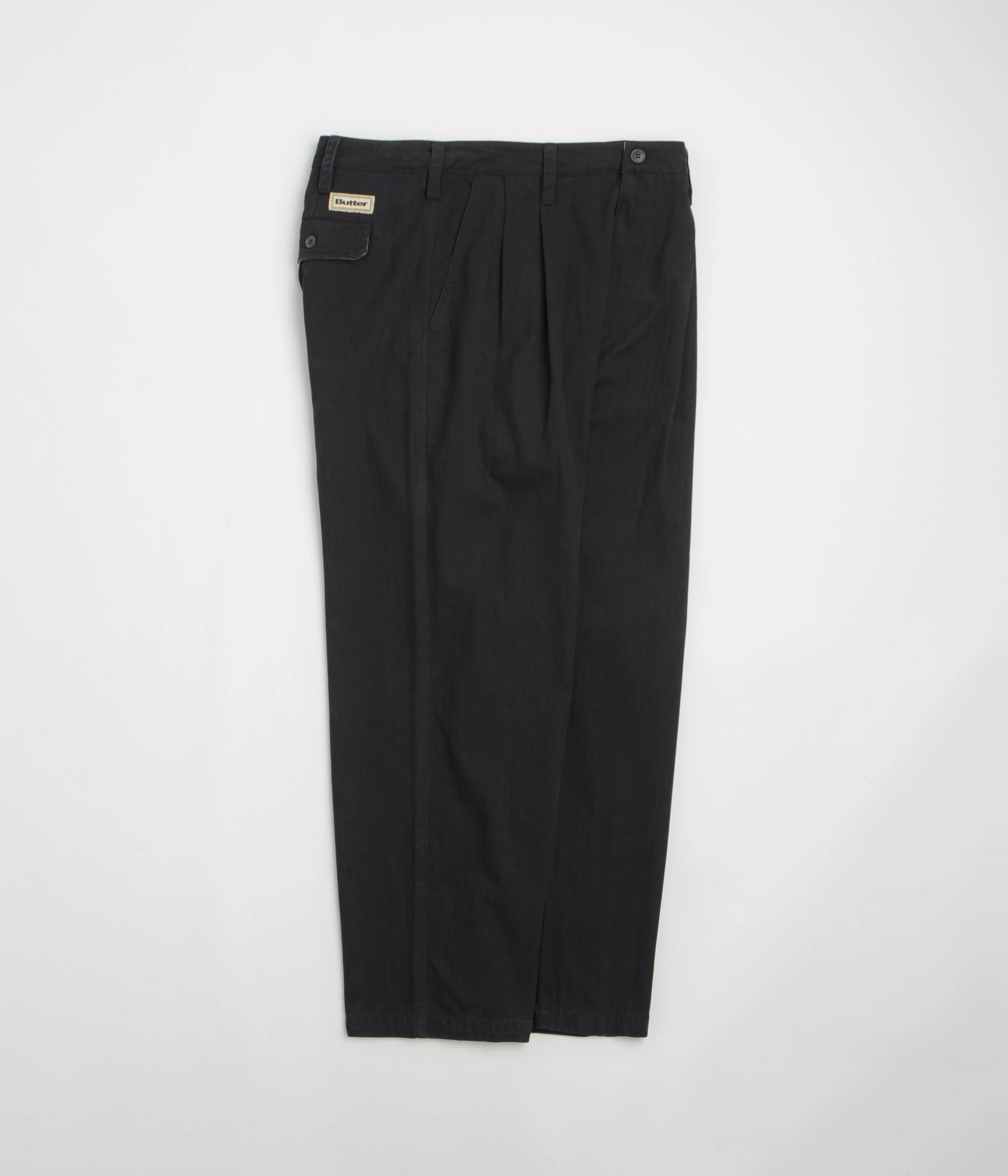 Butter Goods Pleated Trousers - Washed Black - Image 2