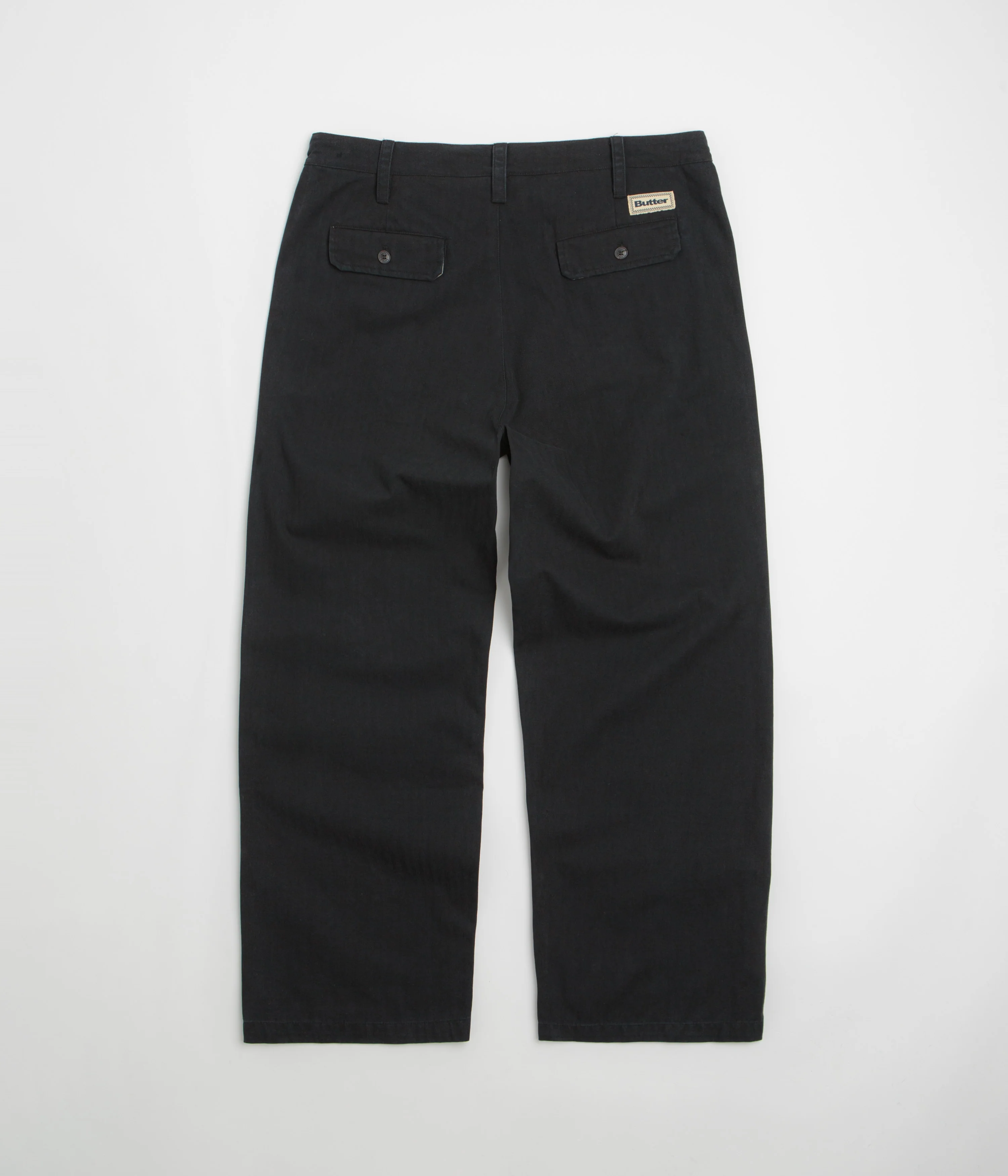 Butter Goods Pleated Trousers - Washed Black - Image 3