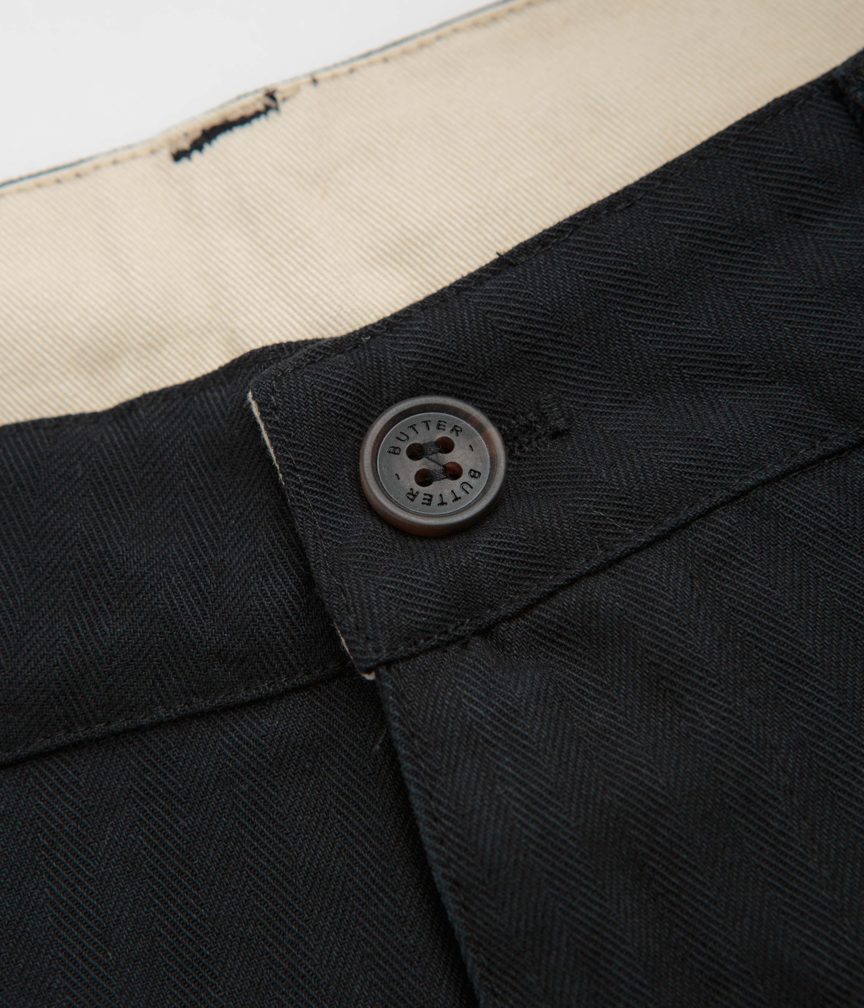 Butter Goods Pleated Trousers - Washed Black - Image 4