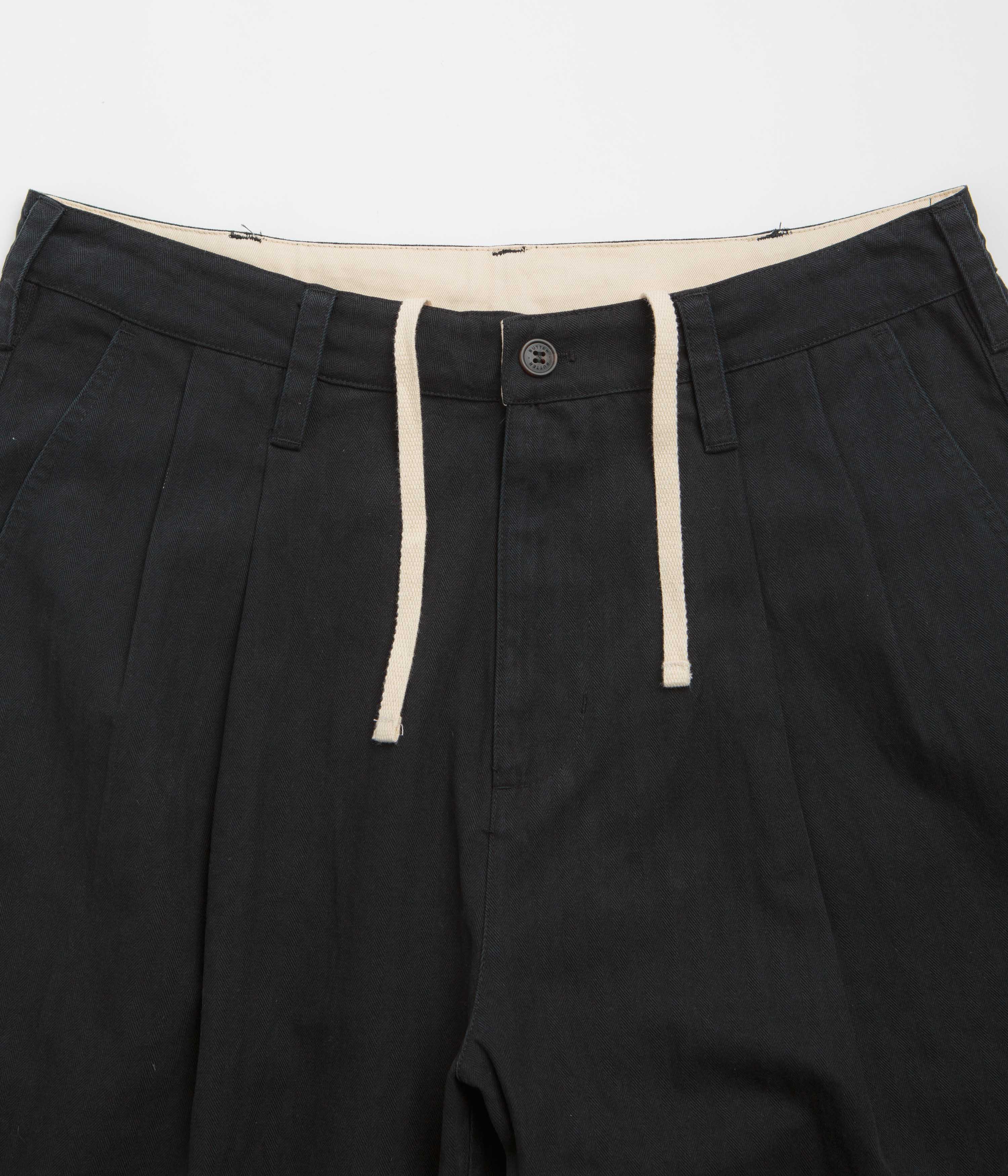 Butter Goods Pleated Trousers - Washed Black - Image 5
