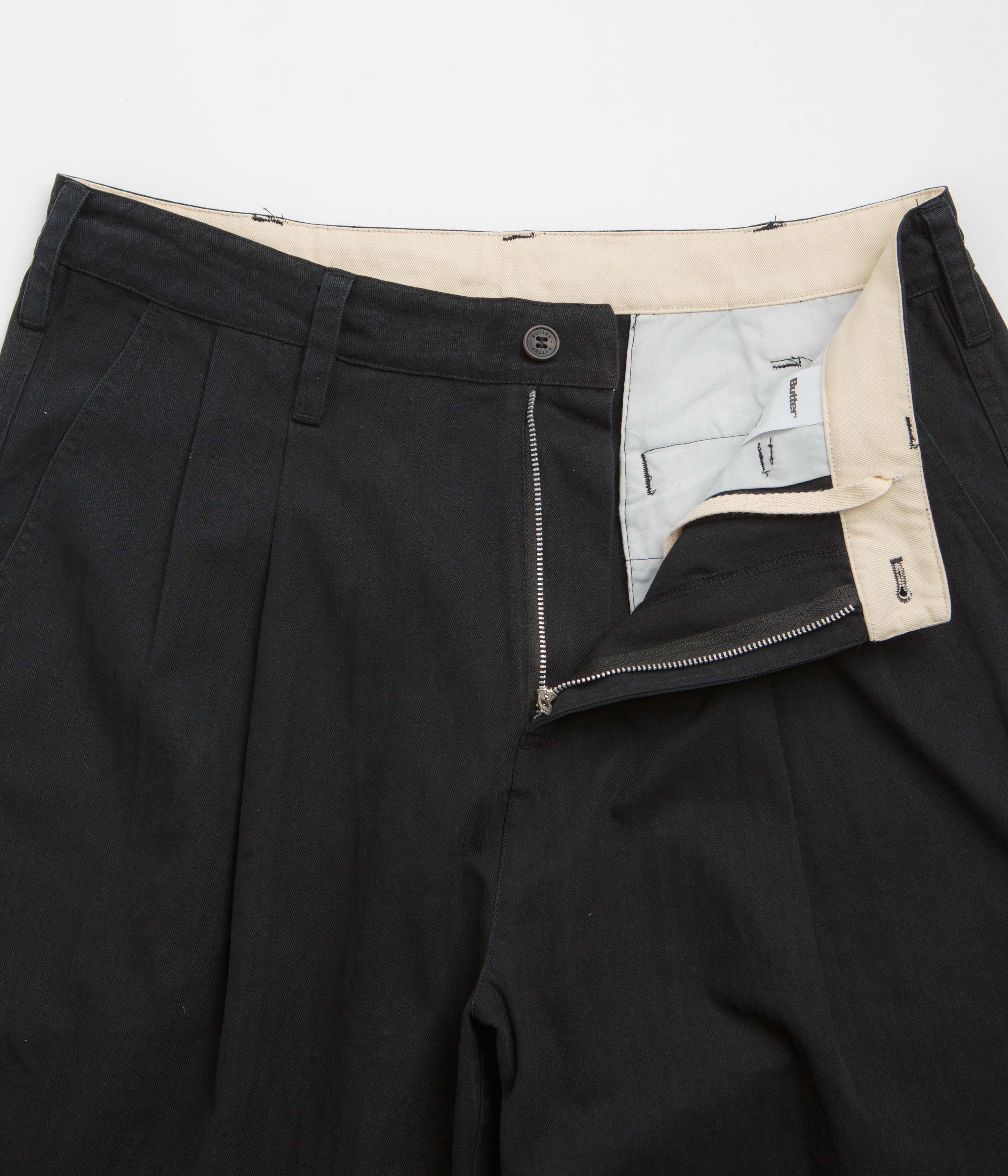 Butter Goods Pleated Trousers - Washed Black - Image 6
