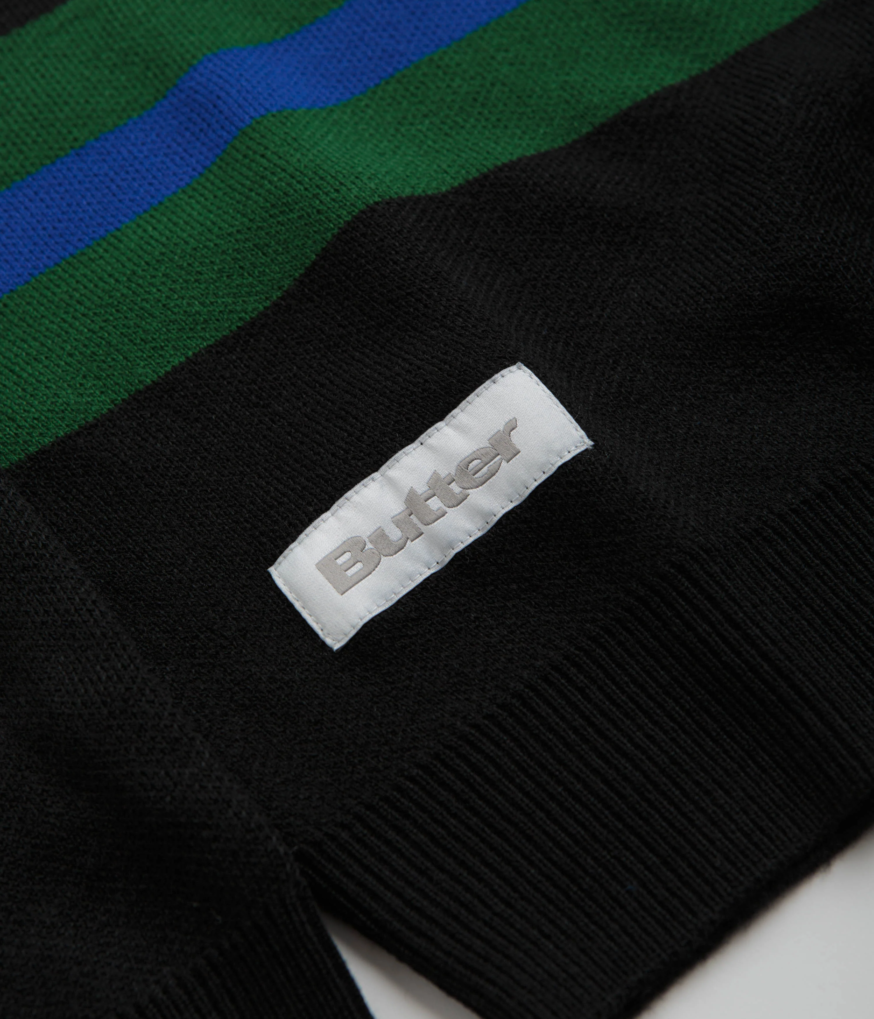 Butter Goods Polo Knit Sweatshirt - Black - Image 3