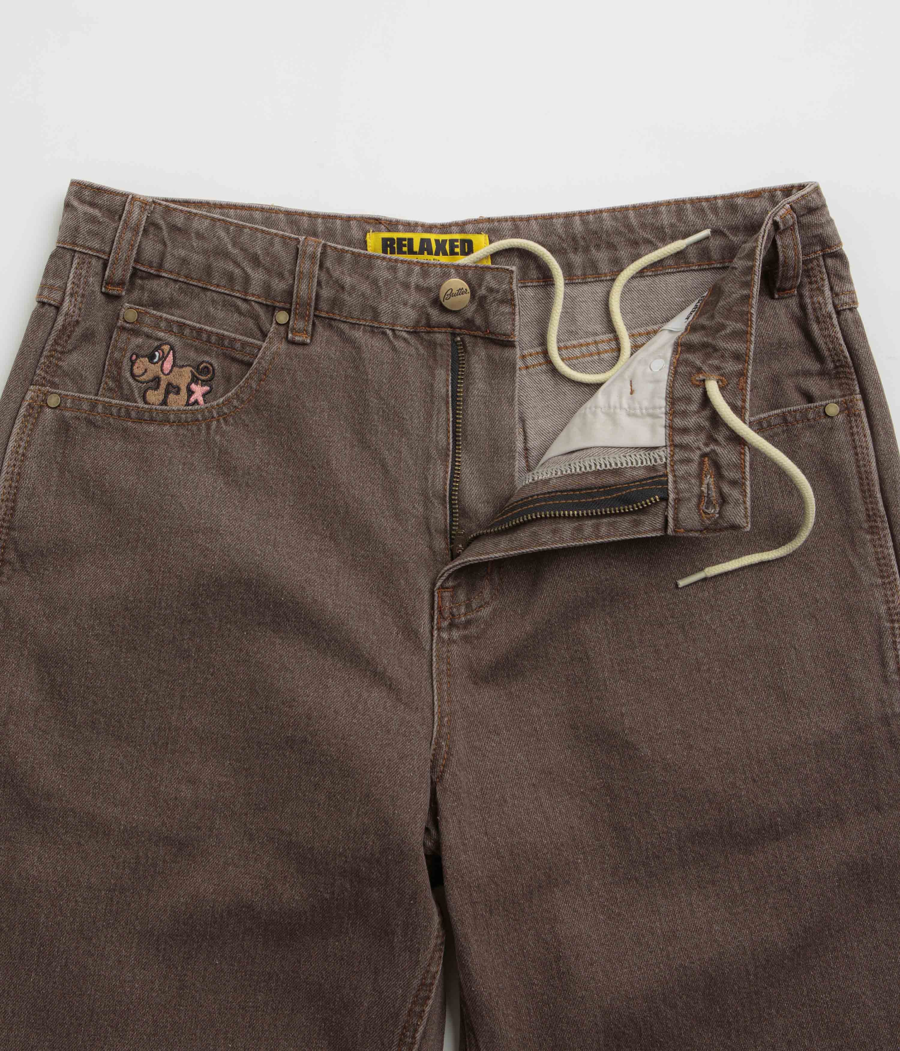 Butter Goods Pooch Relaxed Jeans - Washed Brown - Image 5