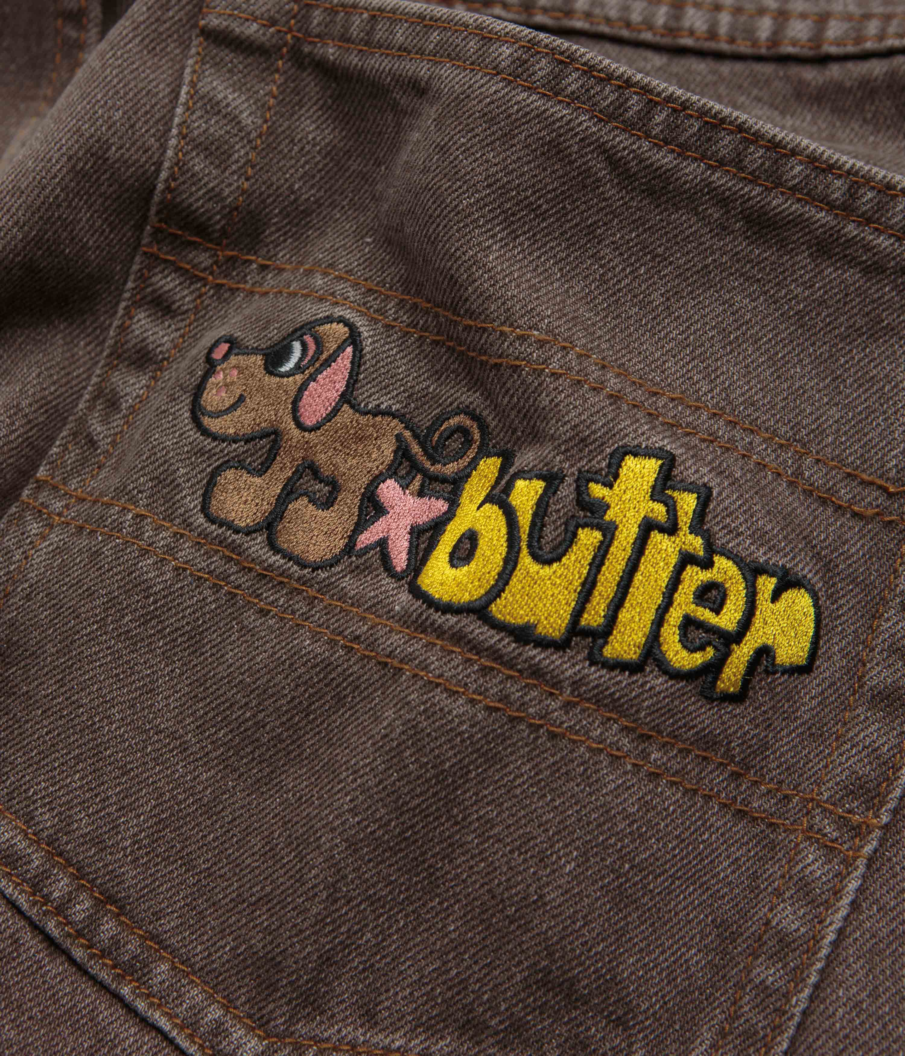 Butter Goods Pooch Relaxed Jeans - Washed Brown - Image 8