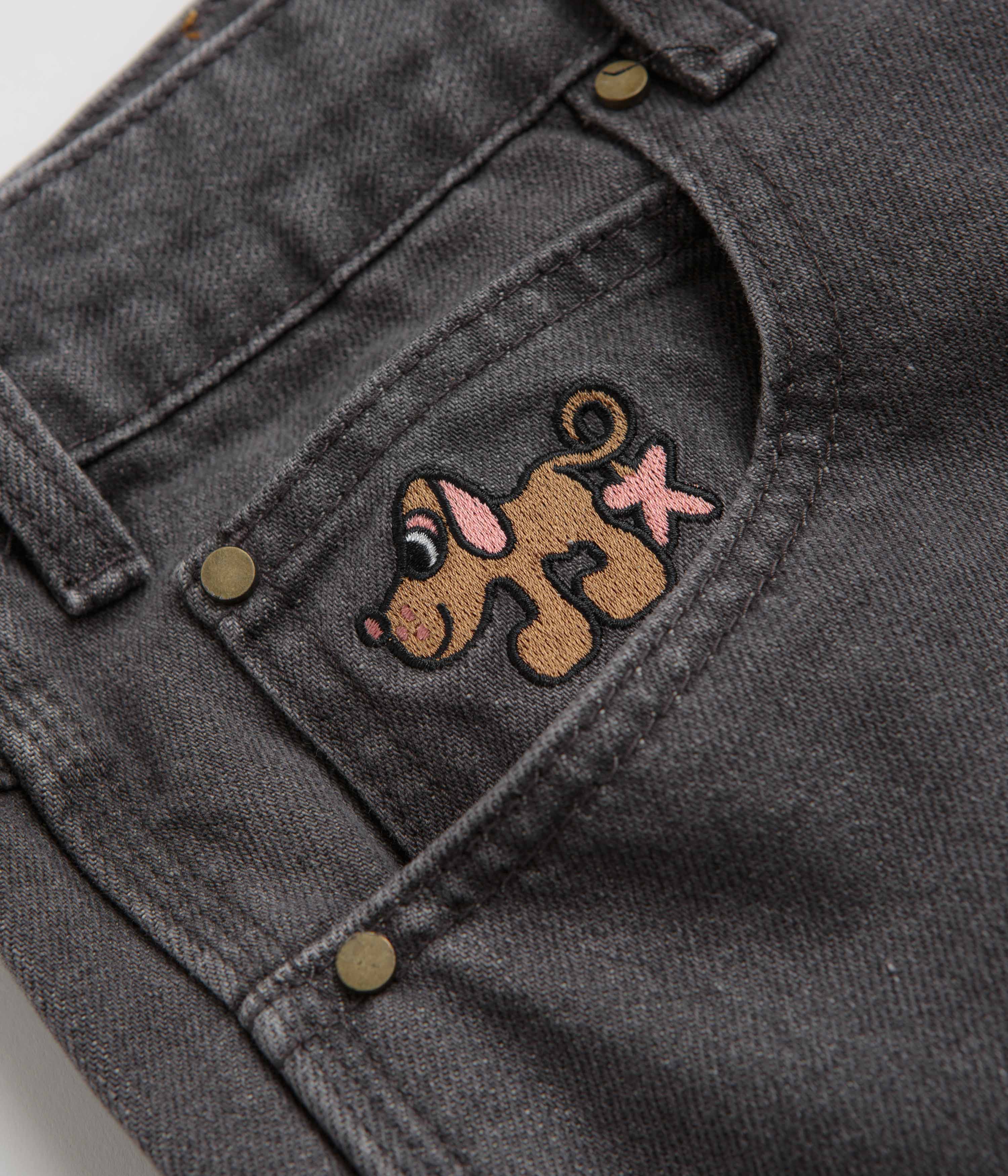 Butter Goods Pooch Relaxed Jeans - Washed Grey - Image 7