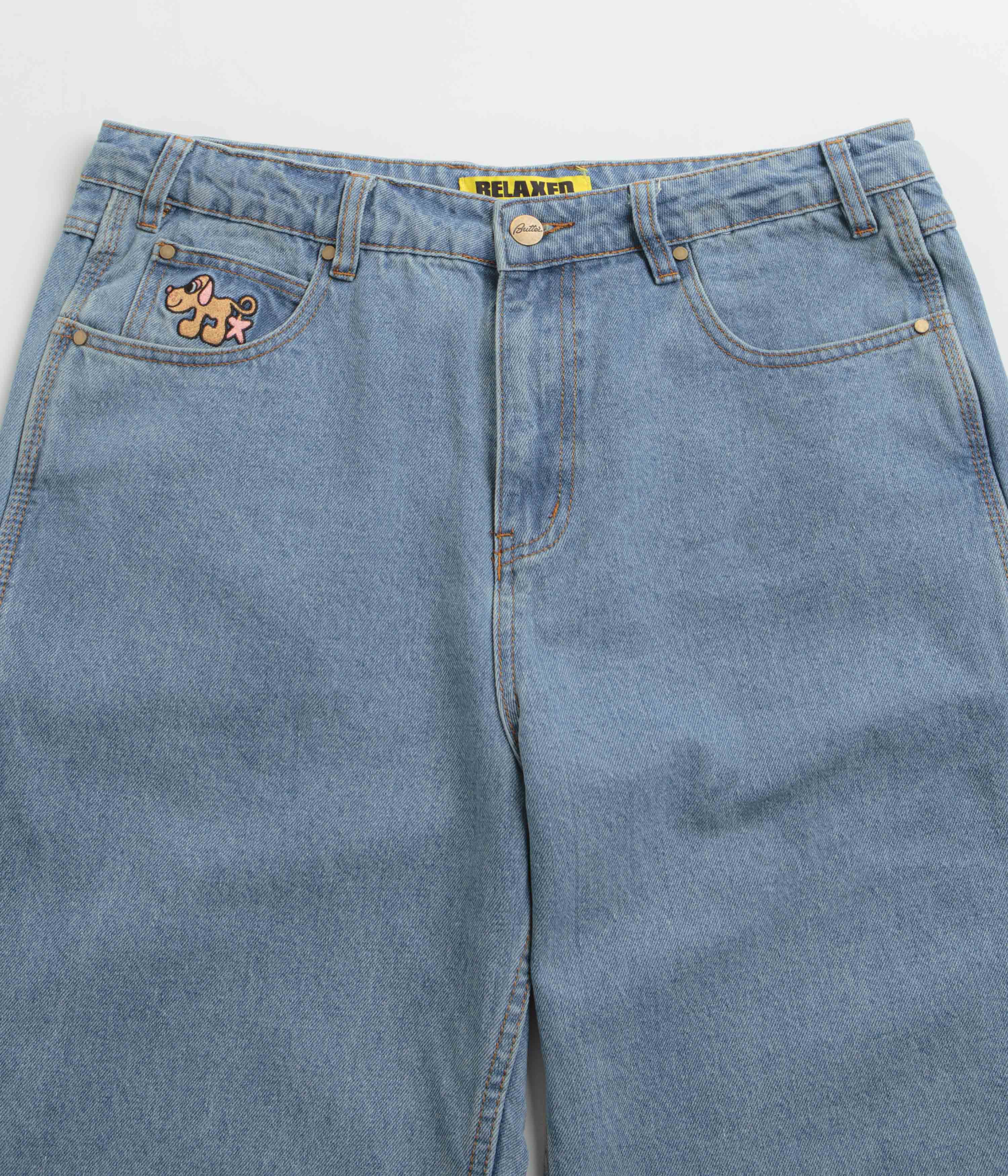 Butter Goods Pooch Relaxed Jeans - Washed Indigo - Image 5