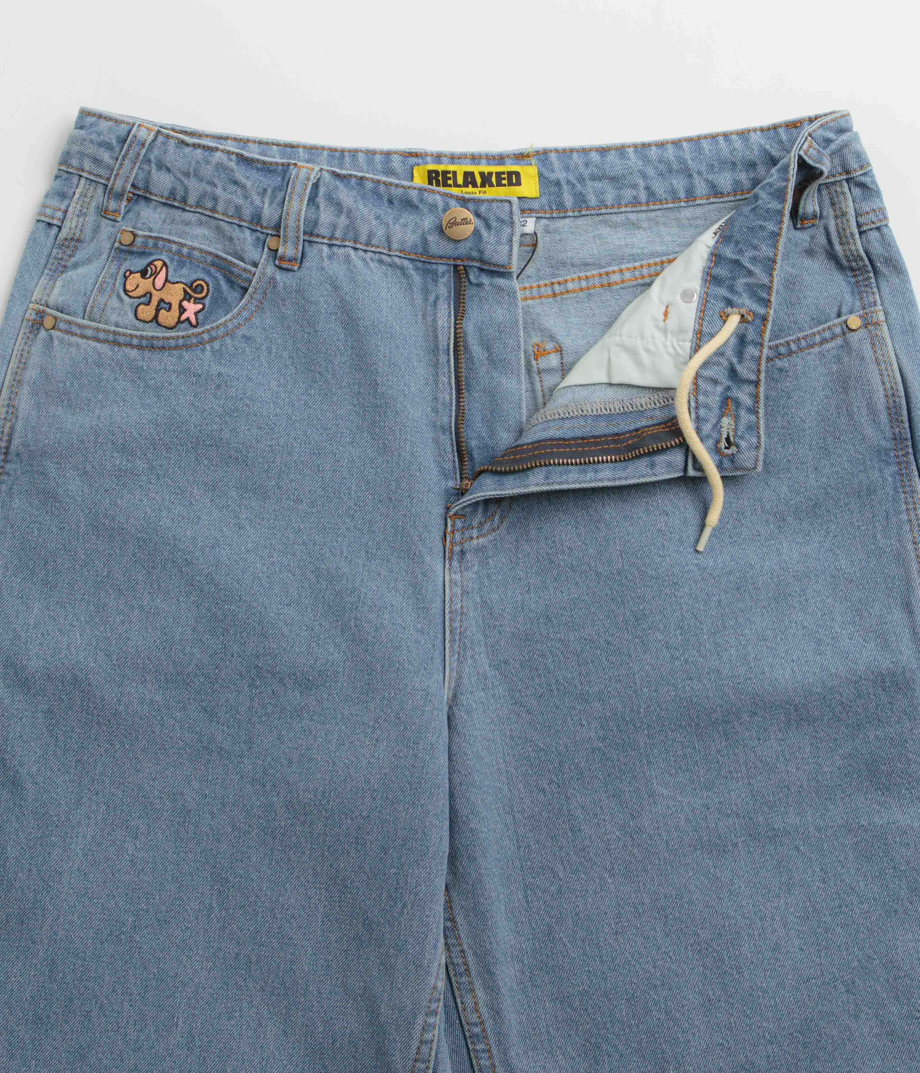Butter Goods Pooch Relaxed Jeans - Washed Indigo - Image 6