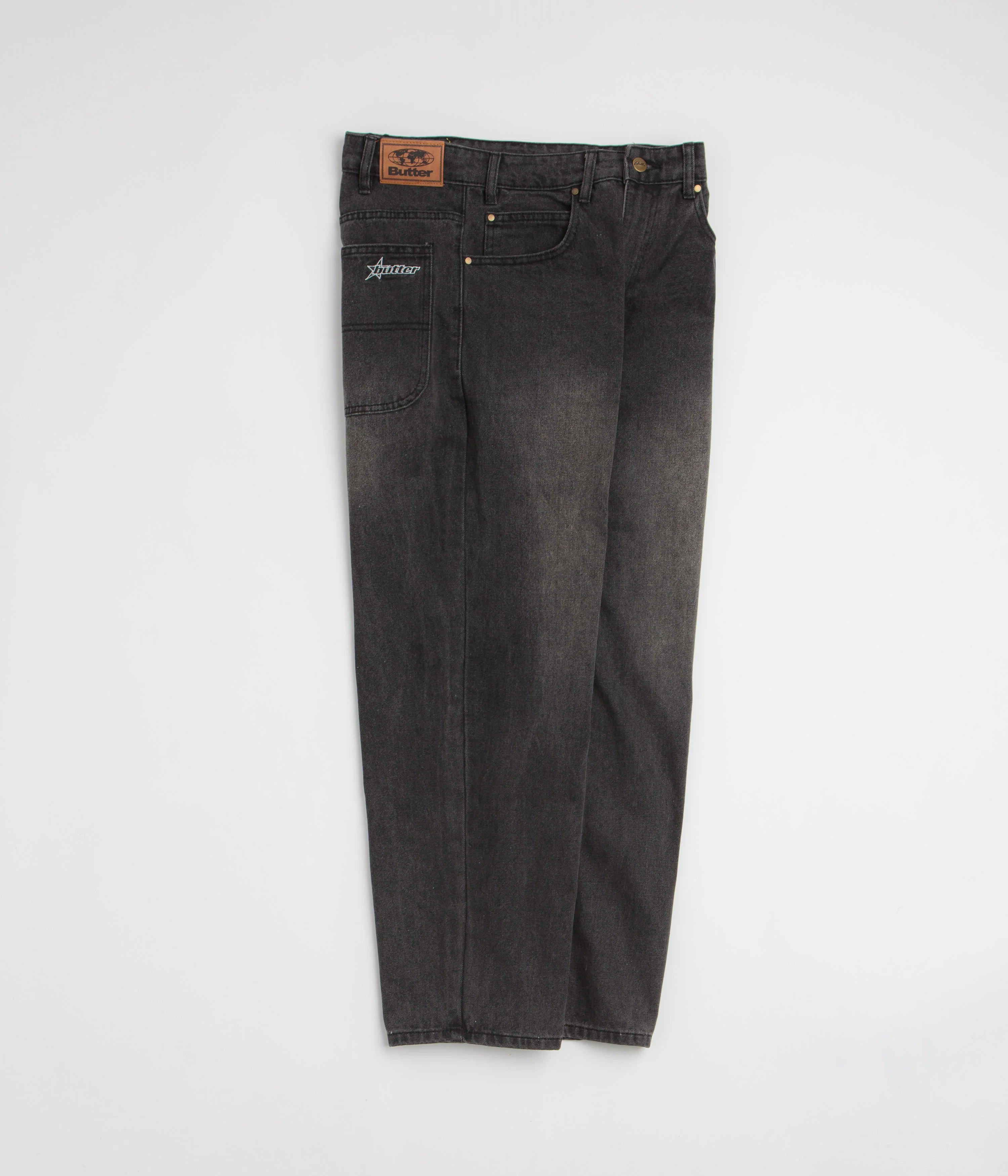 Butter Goods Racer Jeans - Faded Black - Image 2