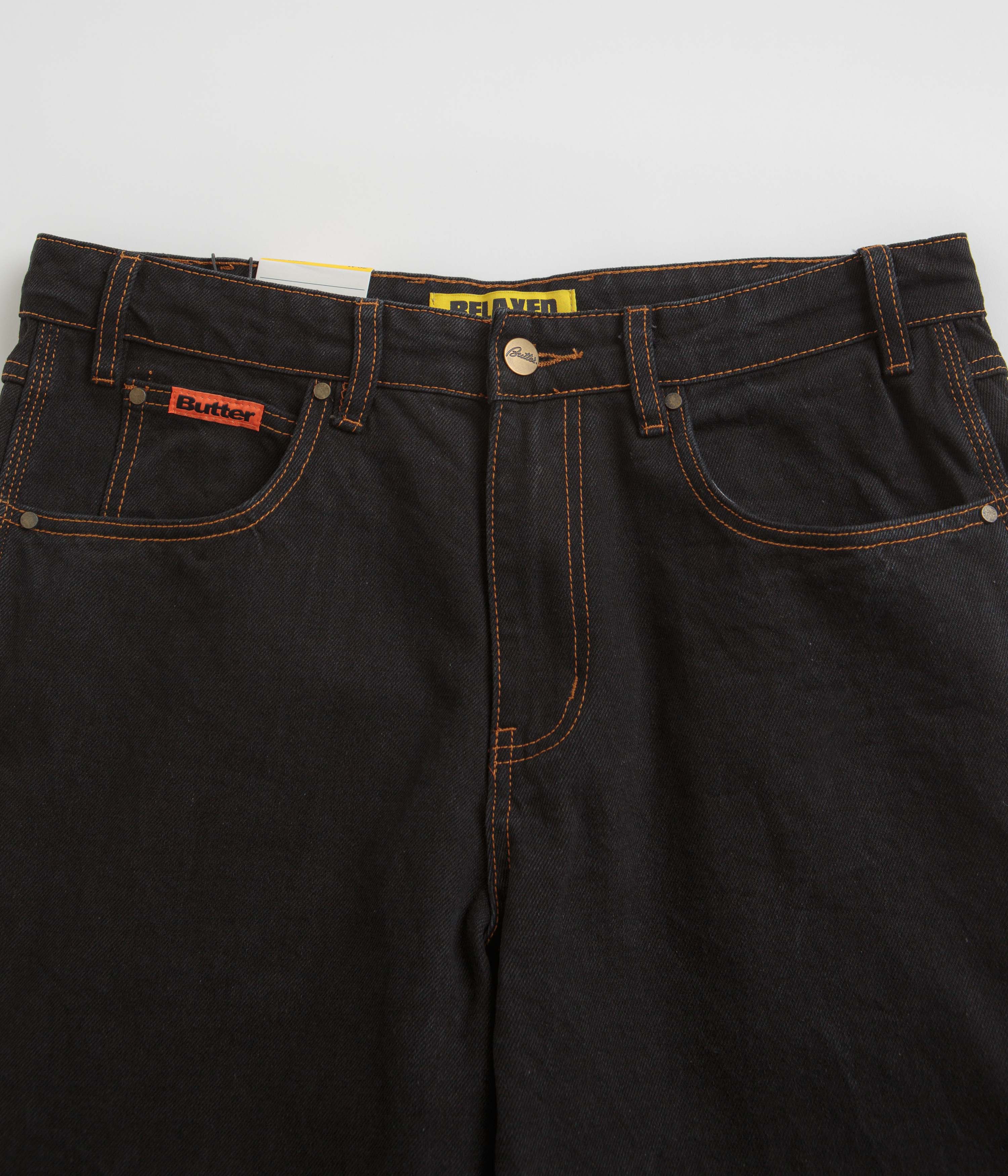 Butter Goods Relaxed Jeans - Washed Black - Image 4