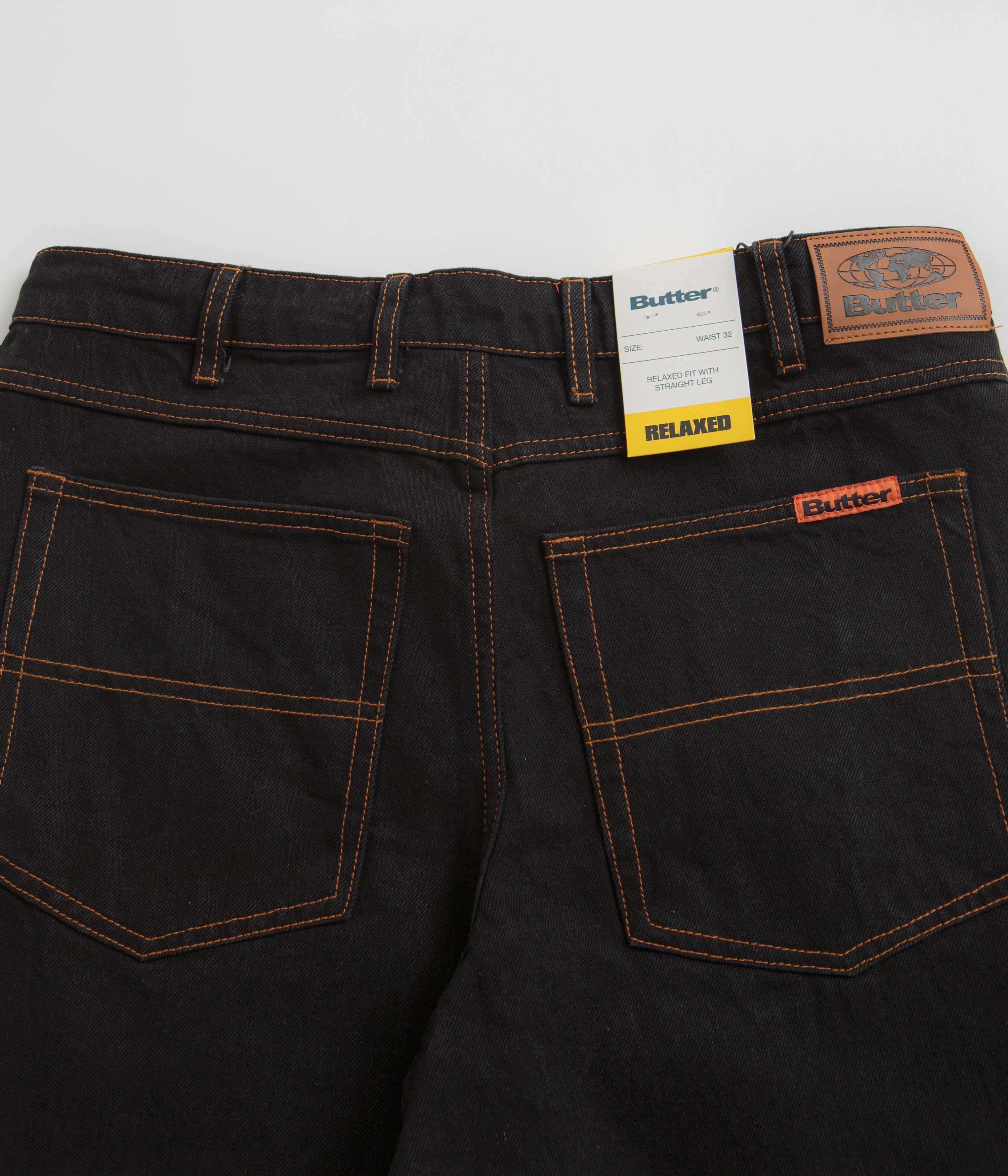 Butter Goods Relaxed Jeans - Washed Black - Image 6
