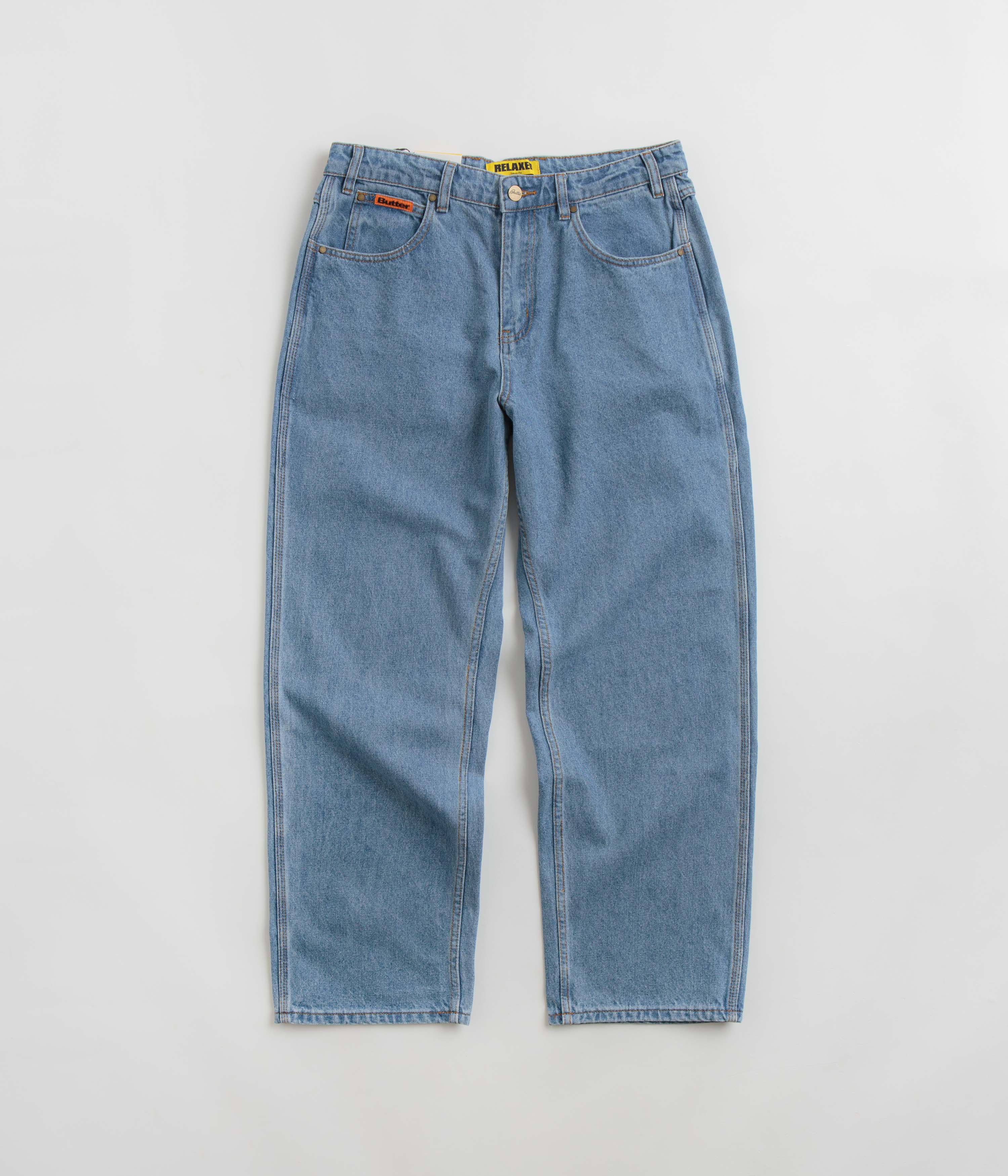 Butter Goods Relaxed Jeans - Washed Indigo / Blue