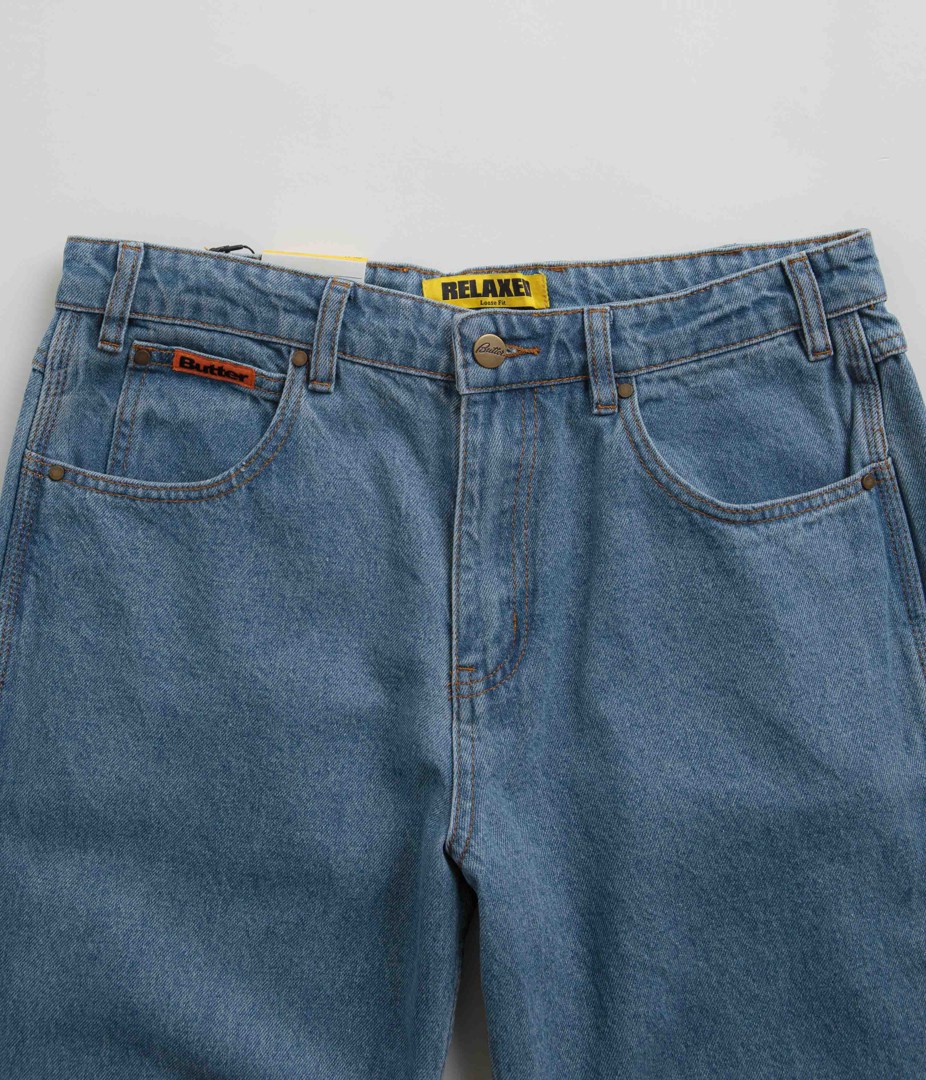 Butter Goods Relaxed Jeans - Washed Indigo / Blue - Image 4