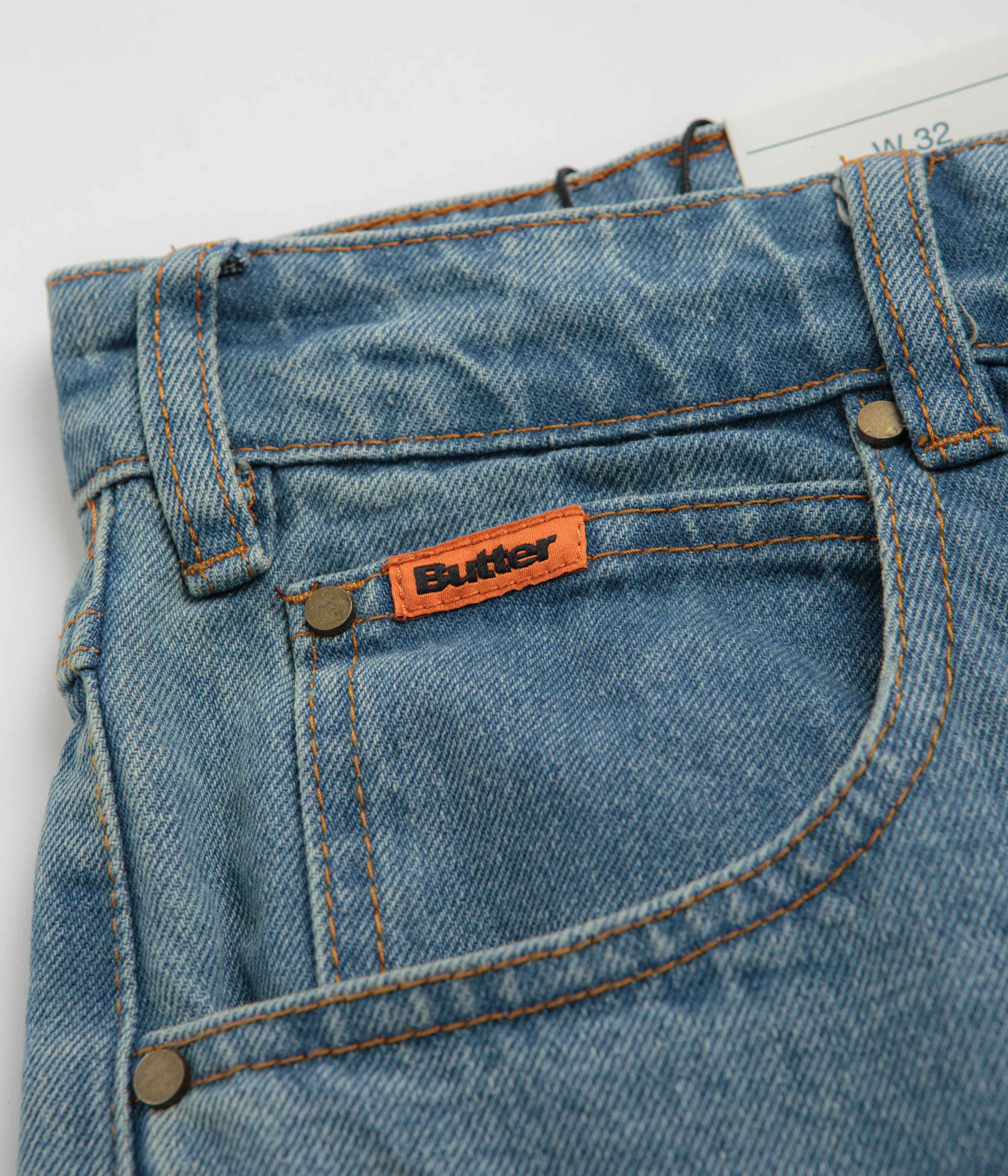 Butter Goods Relaxed Jeans - Washed Indigo / Indigo - Image 5