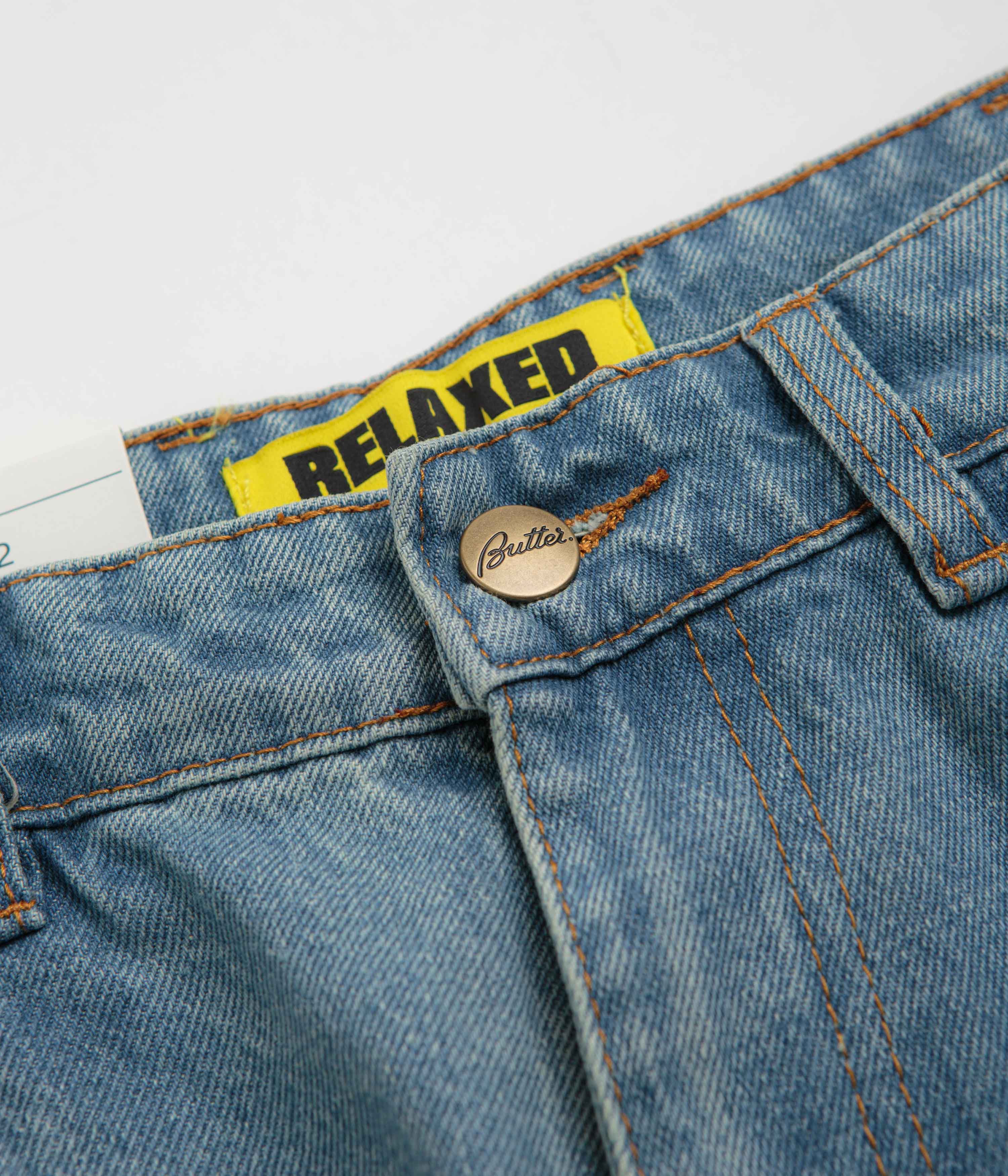 Butter Goods Relaxed Jeans - Washed Indigo / Indigo - Image 6