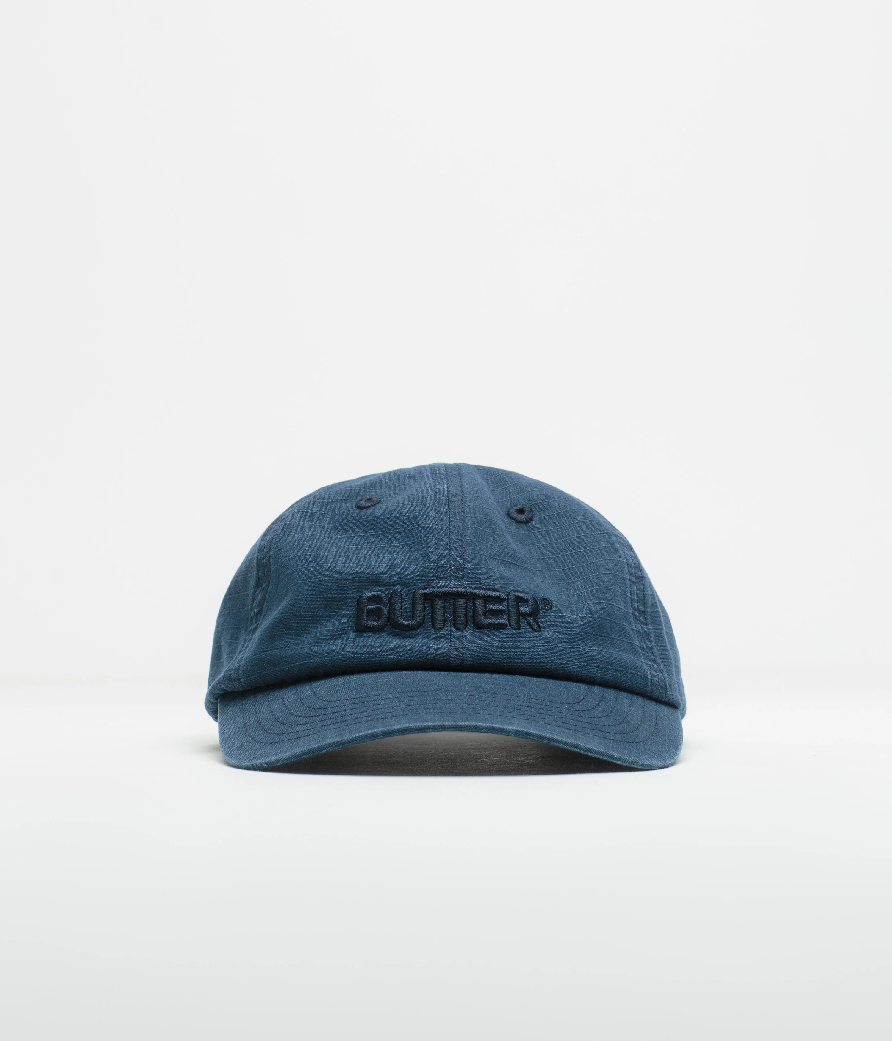 Butter Goods Ripstop Rounded Logo Cap - Washed Navy - Image 2