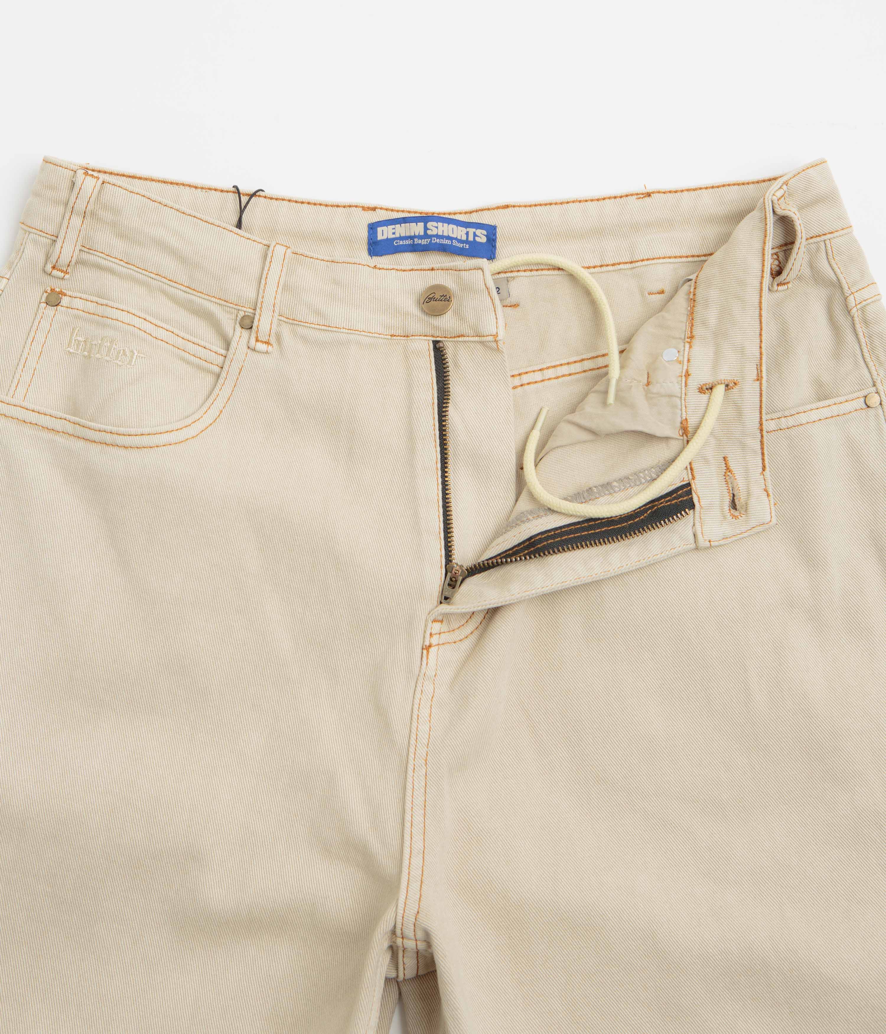Butter Goods Rivet Denim Shorts - Bone - Image 6