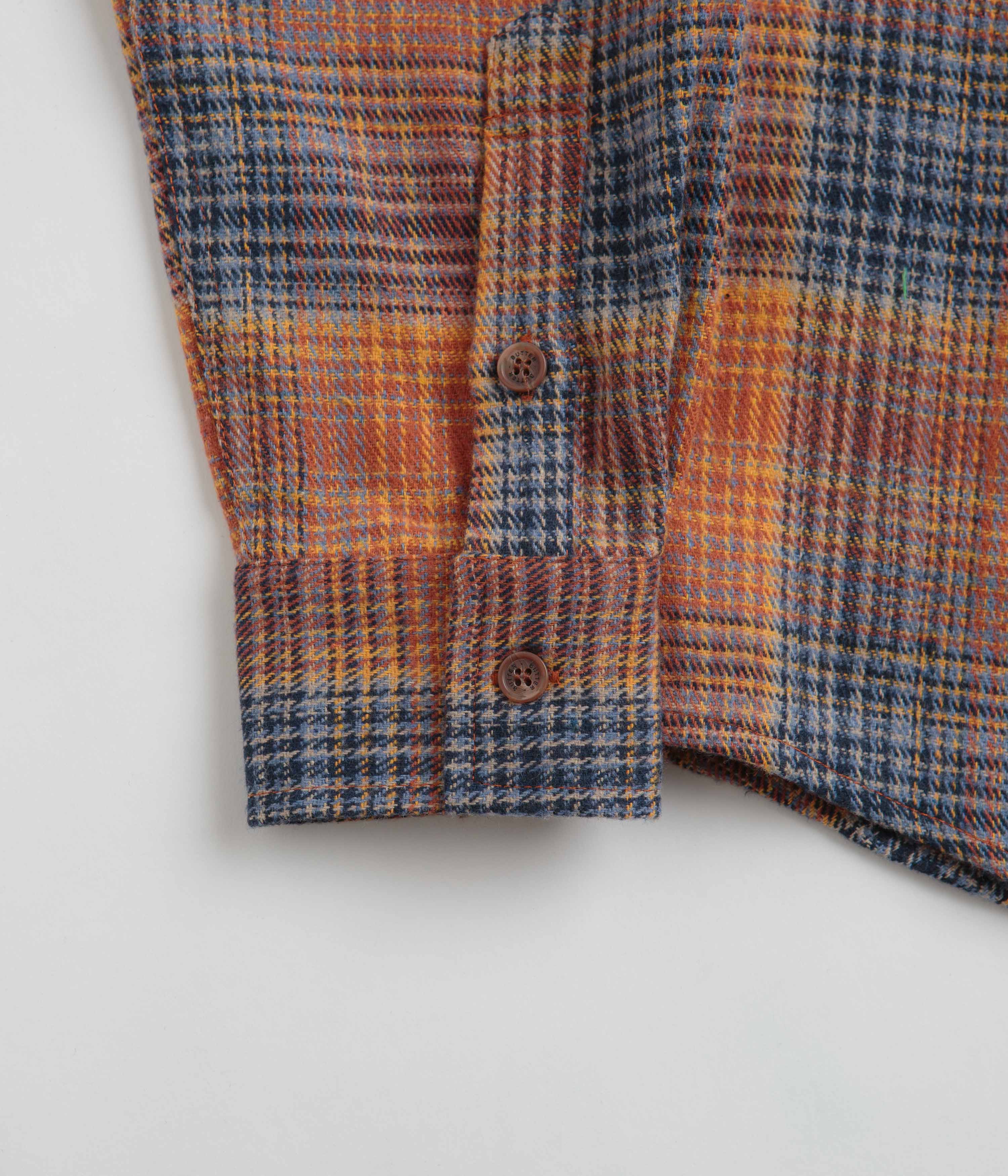 Butter Goods Rodent Flannel Shirt - Rust / Navy - Image 2