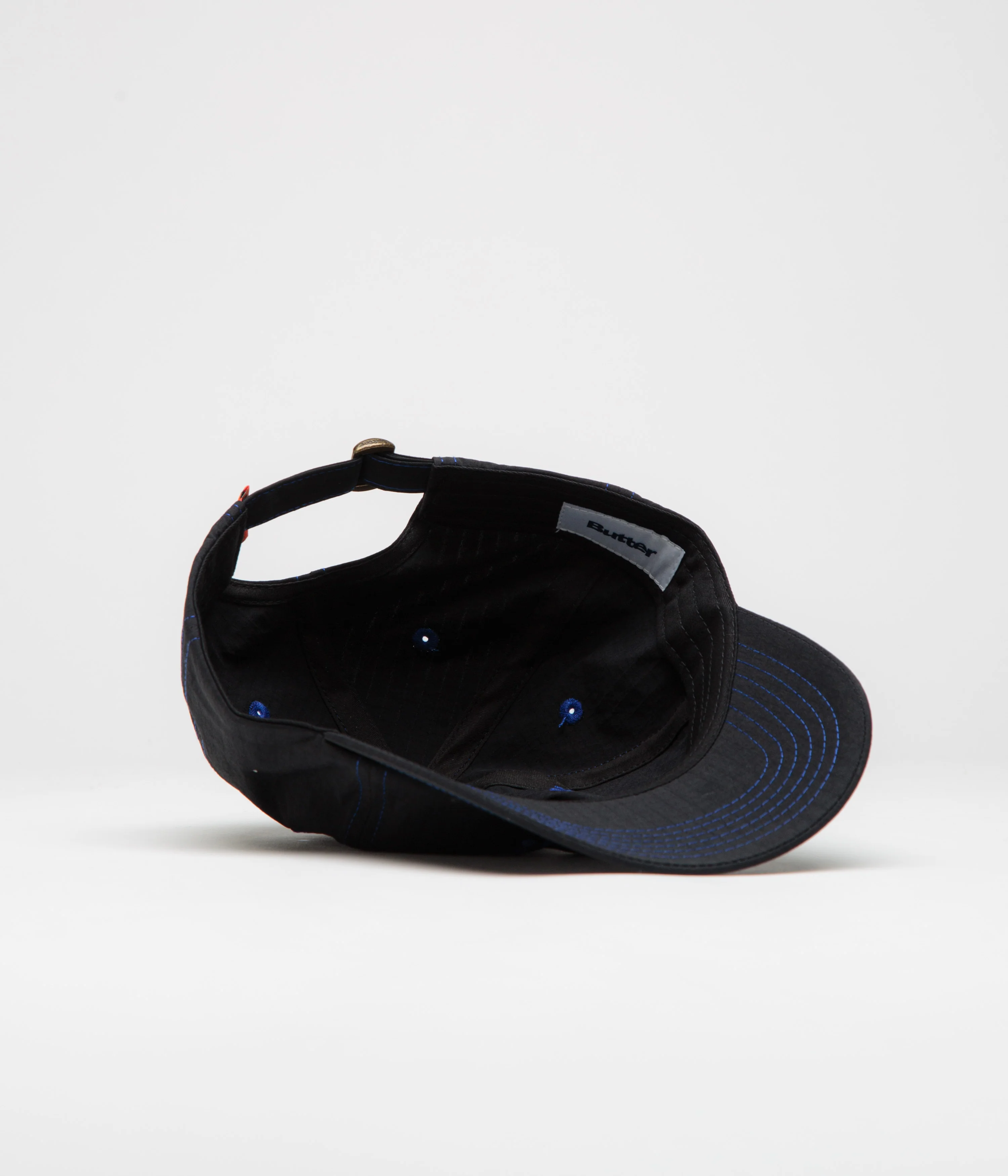 Butter Goods Rounded Logo Cap - Black / Blue - Image 4