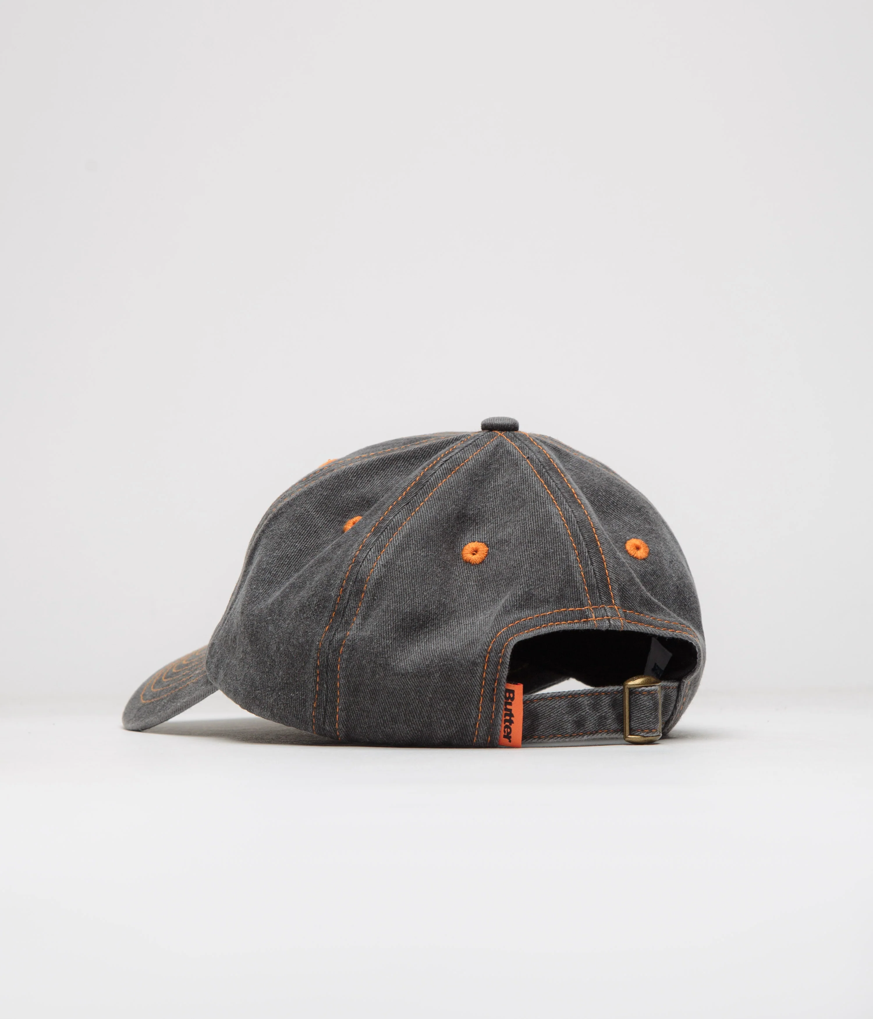 Butter Goods Rounded Logo Cap - Black / Orange - Image 3