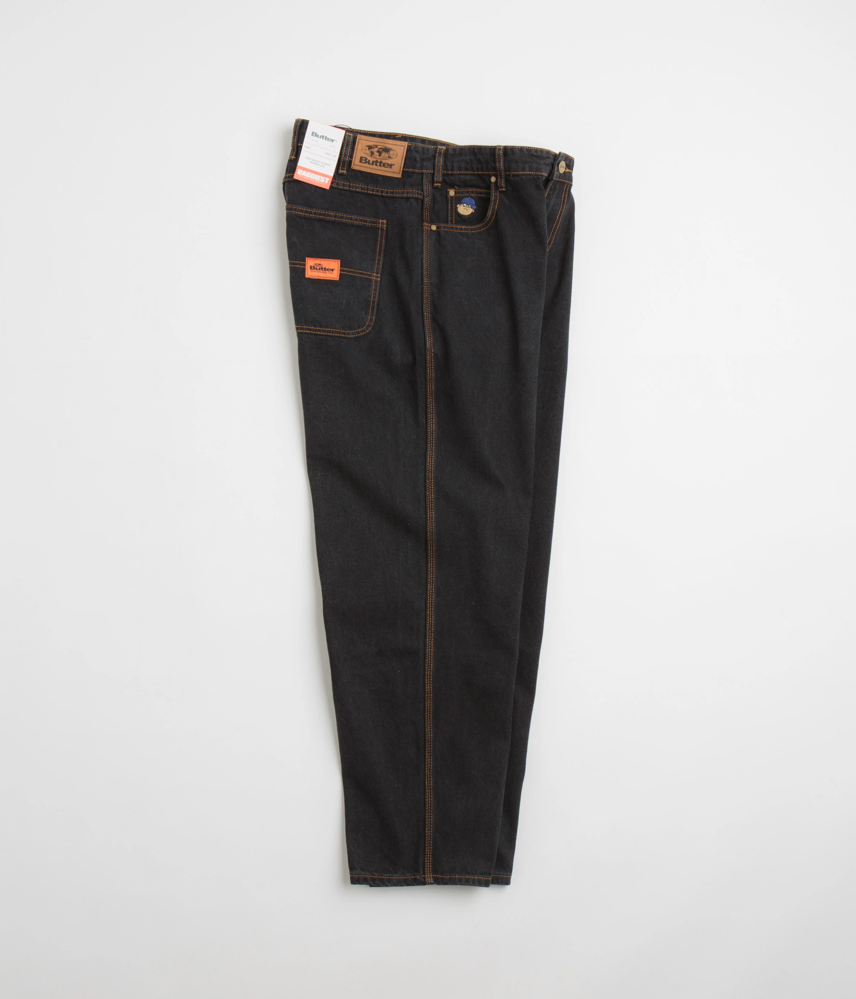 Butter Goods Santosuosso Denim Pants - Washed Black - Image 2