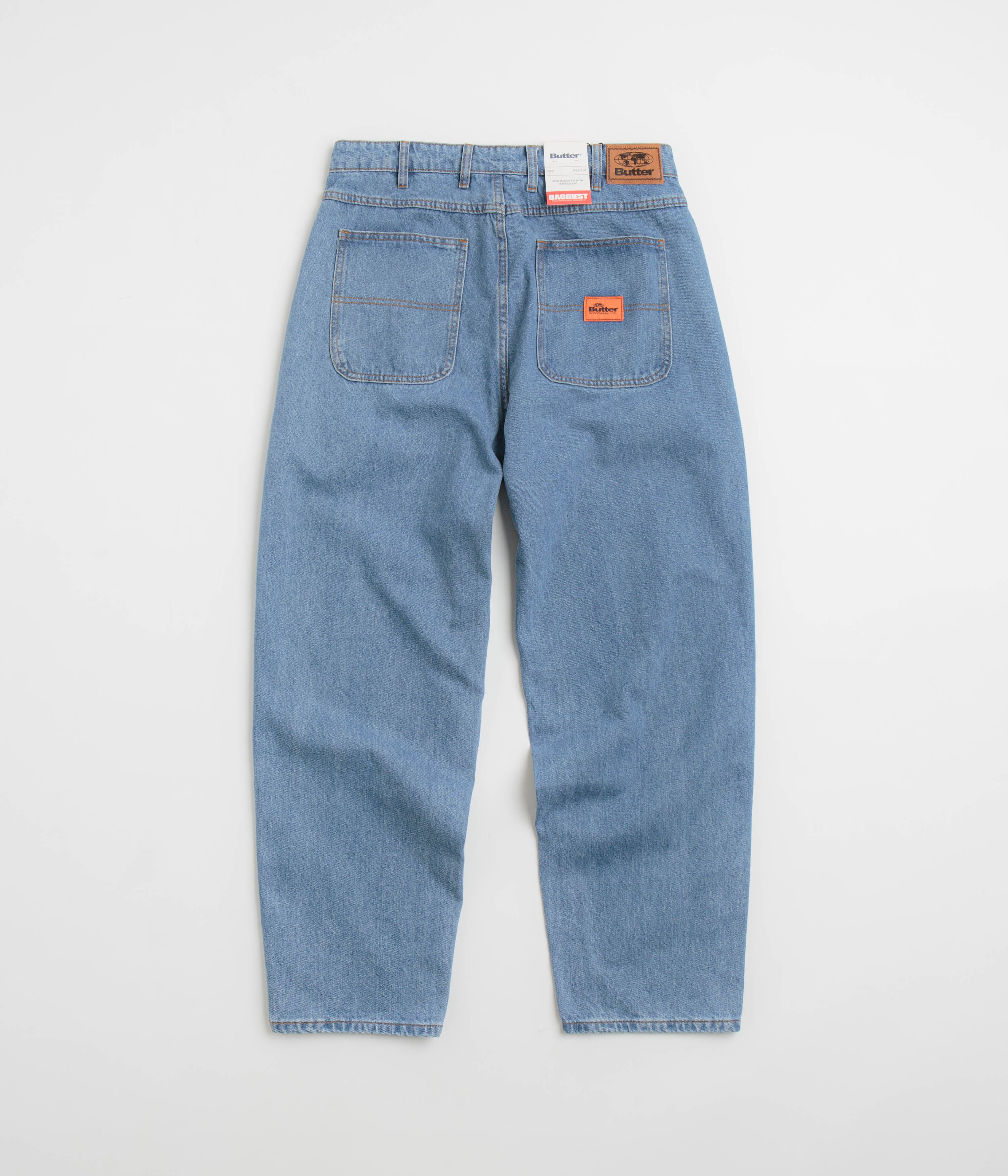 Butter Goods Santosuosso Denim Pants - Washed Indigo - Image 3