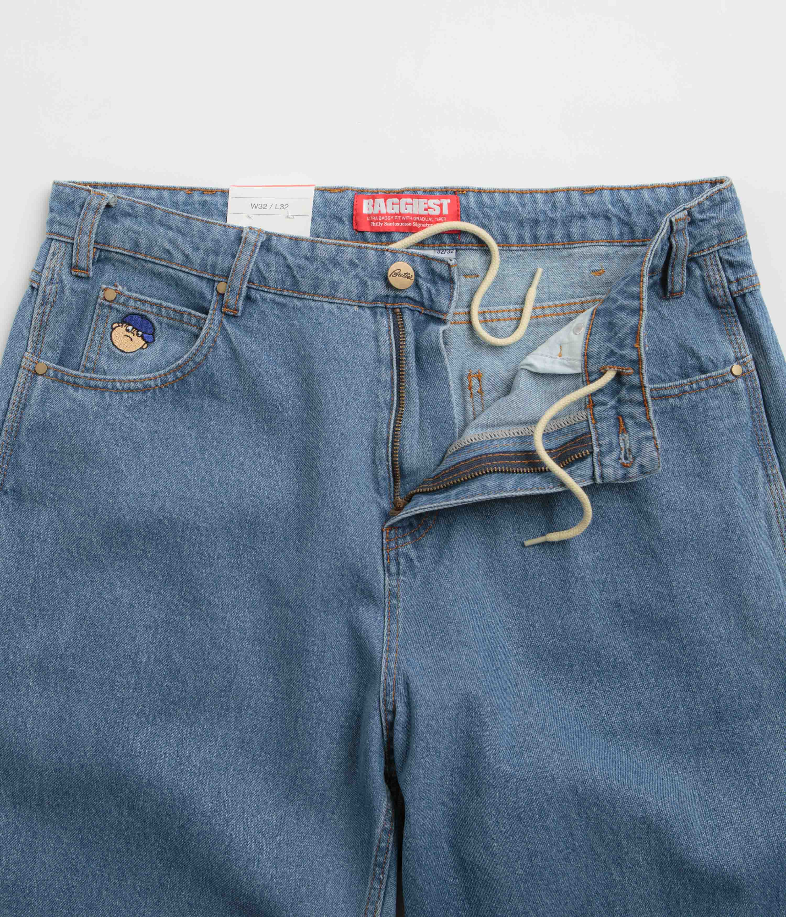 Butter Goods Santosuosso Denim Pants - Washed Indigo - Image 5