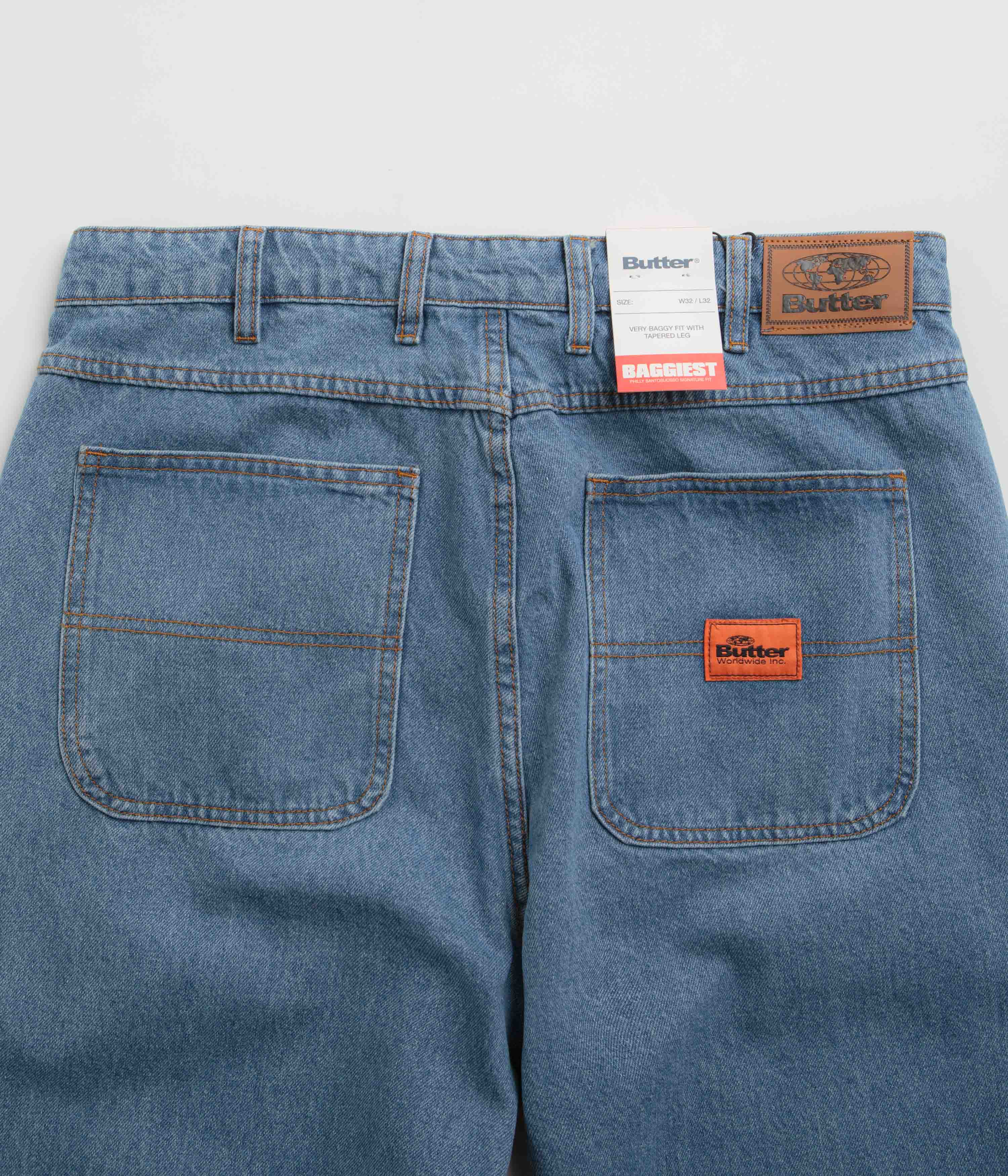 Butter Goods Santosuosso Denim Pants - Washed Indigo - Image 6