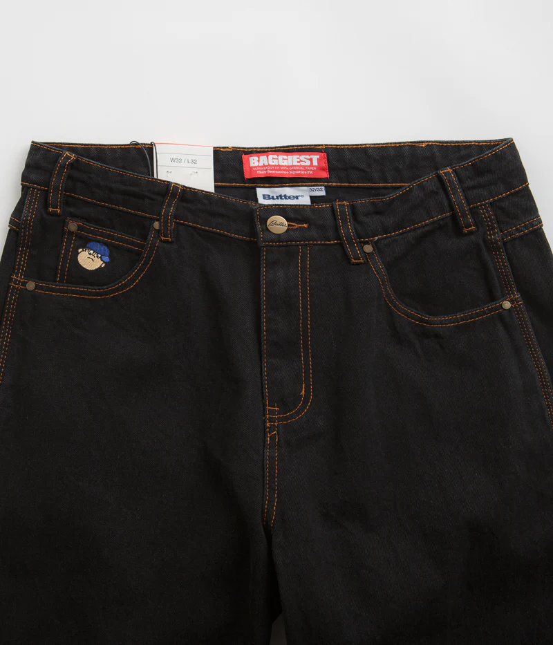 Butter Goods Santosuosso Jeans - Washed Black / Blue - Image 4