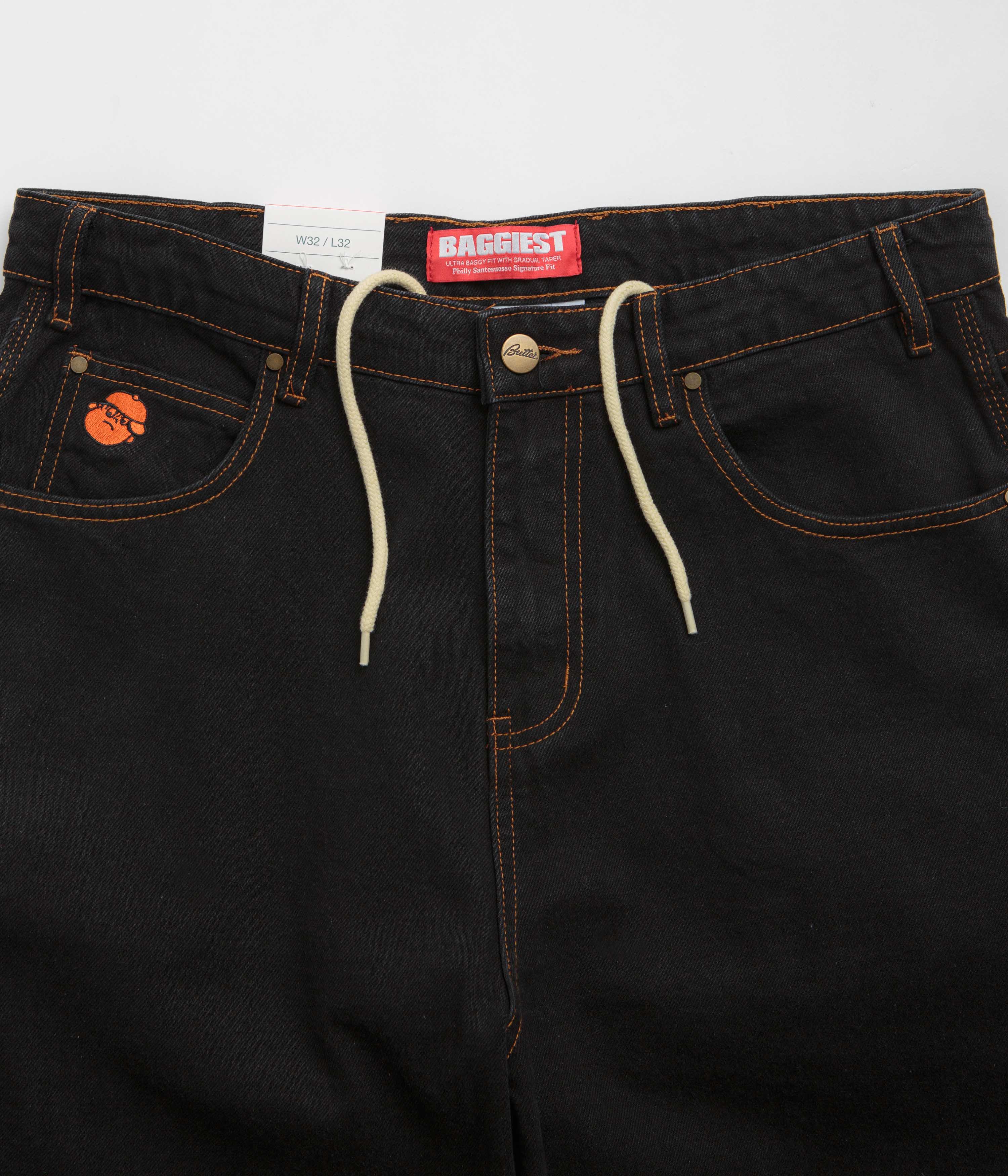 Butter Goods Santosuosso Jeans - Washed Black / Orange - Image 5