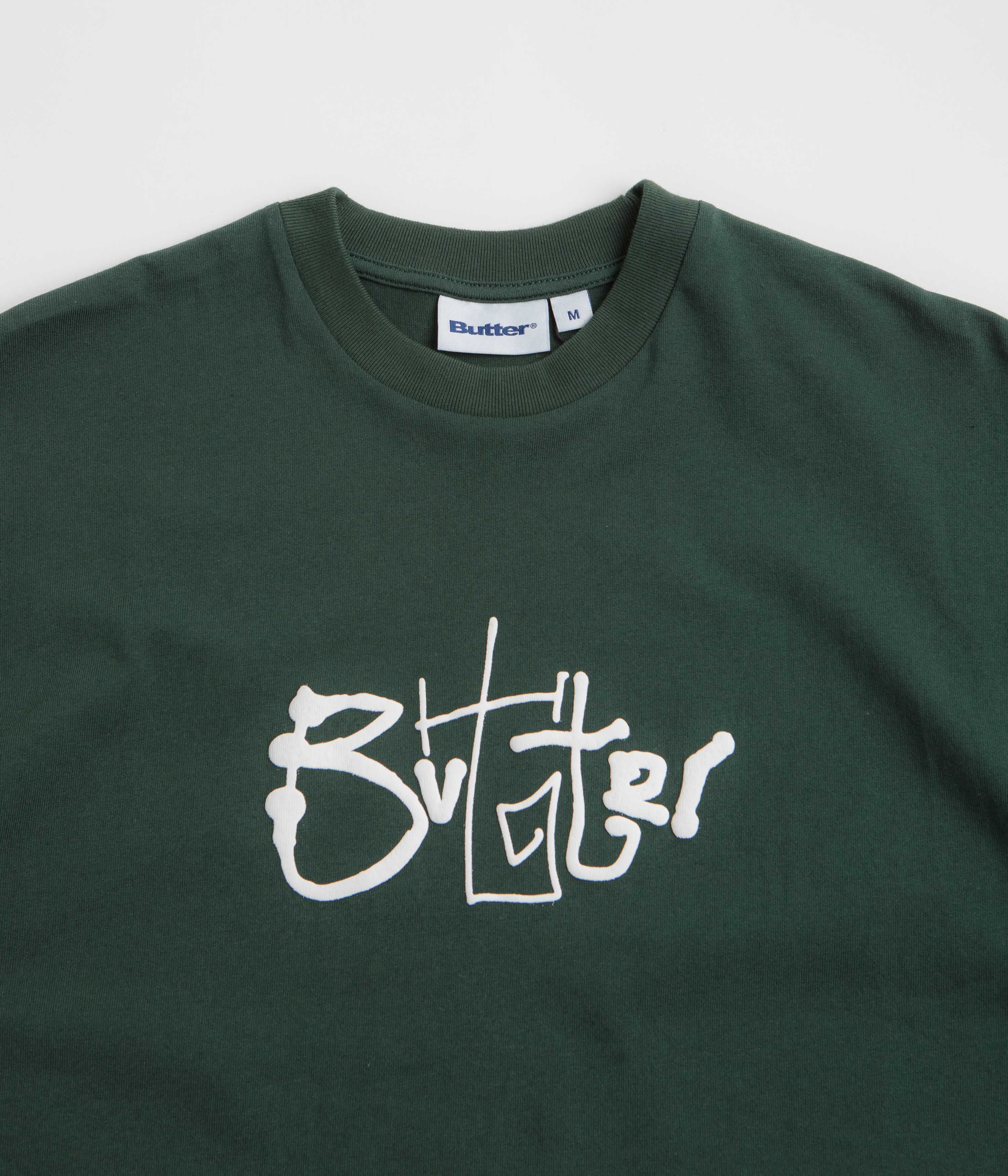 Butter Goods Scribble T-Shirt - Dark Forest - Image 3