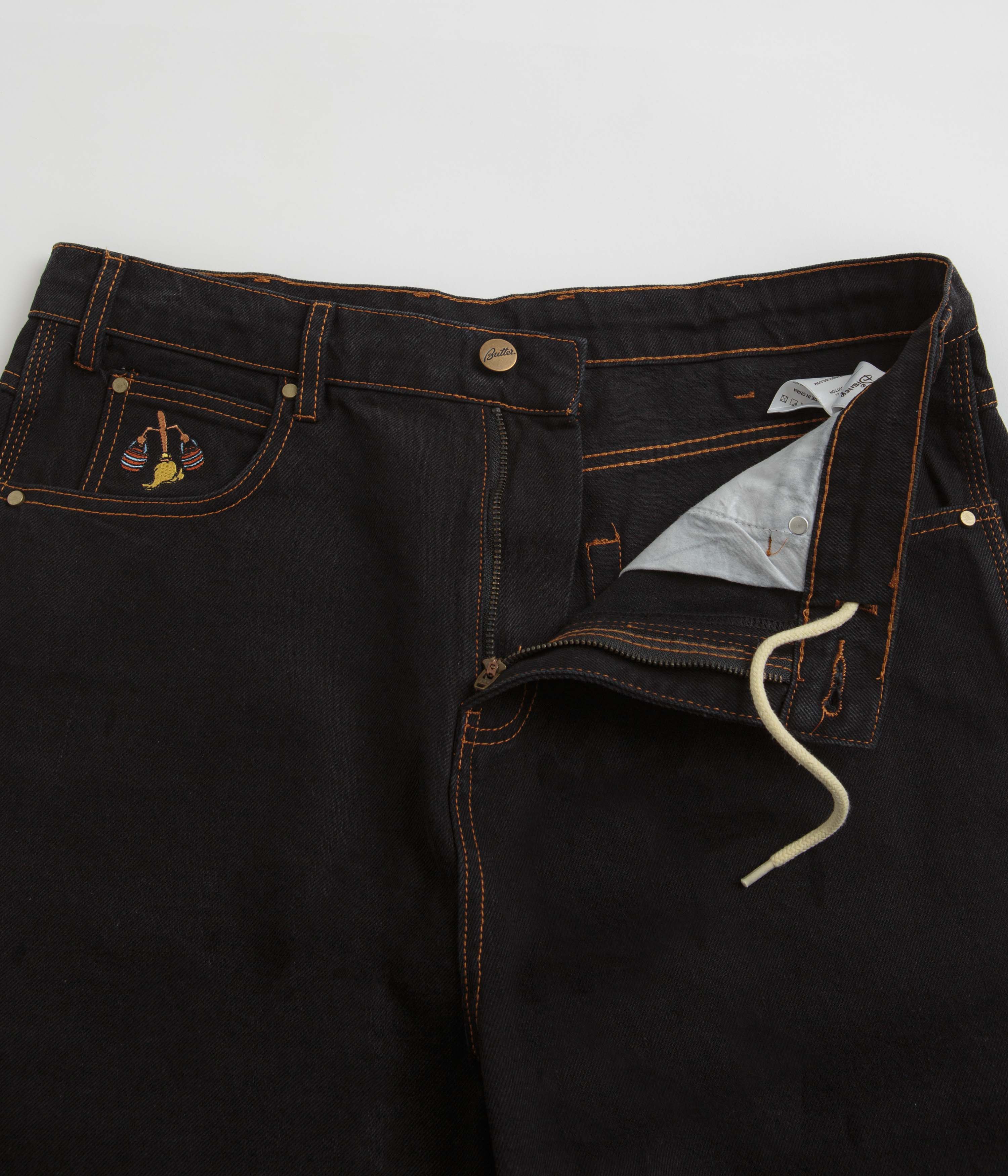 Butter Goods Sorcerer Baggy Denim Shorts - Washed Black - Image 5