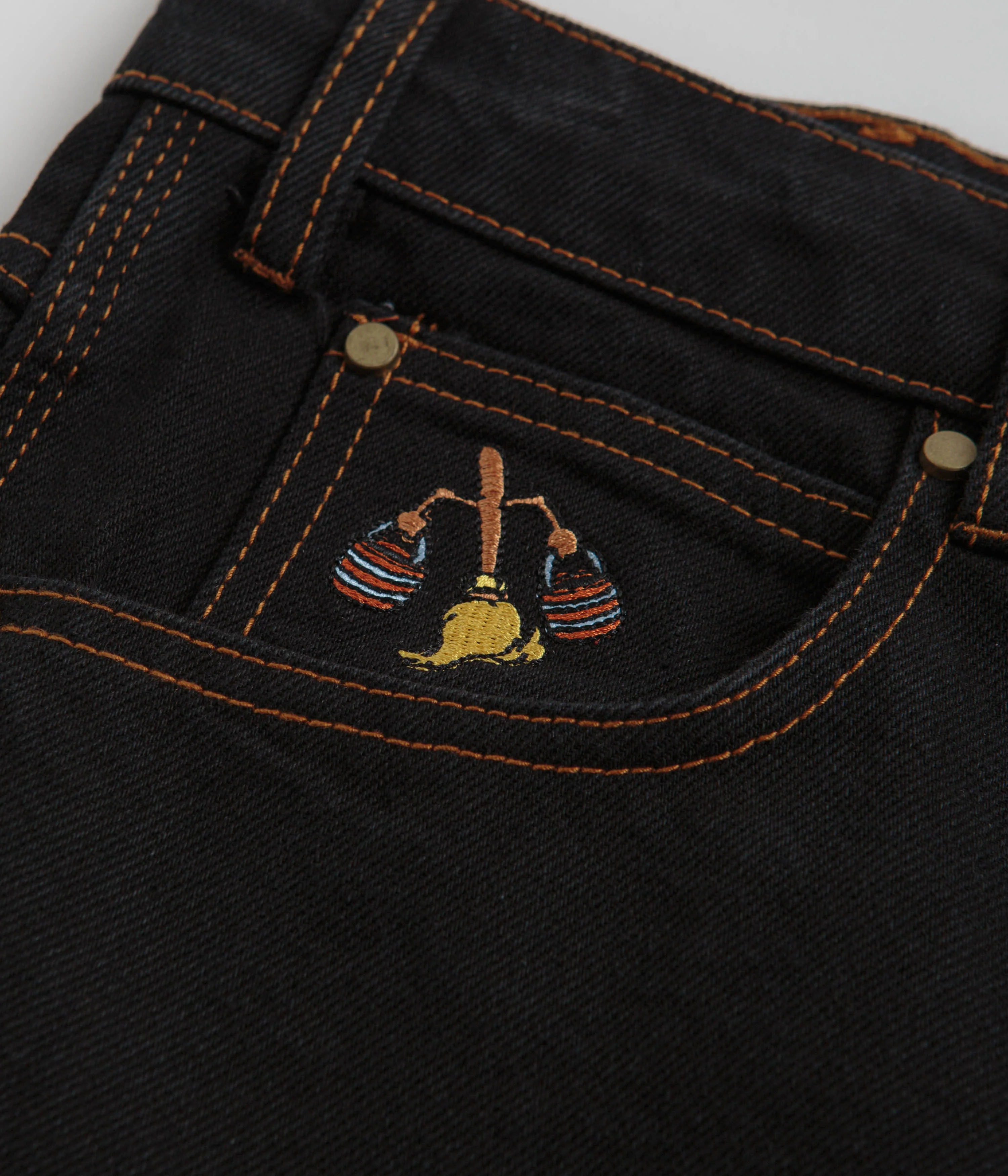 Butter Goods Sorcerer Baggy Denim Shorts - Washed Black - Image 8