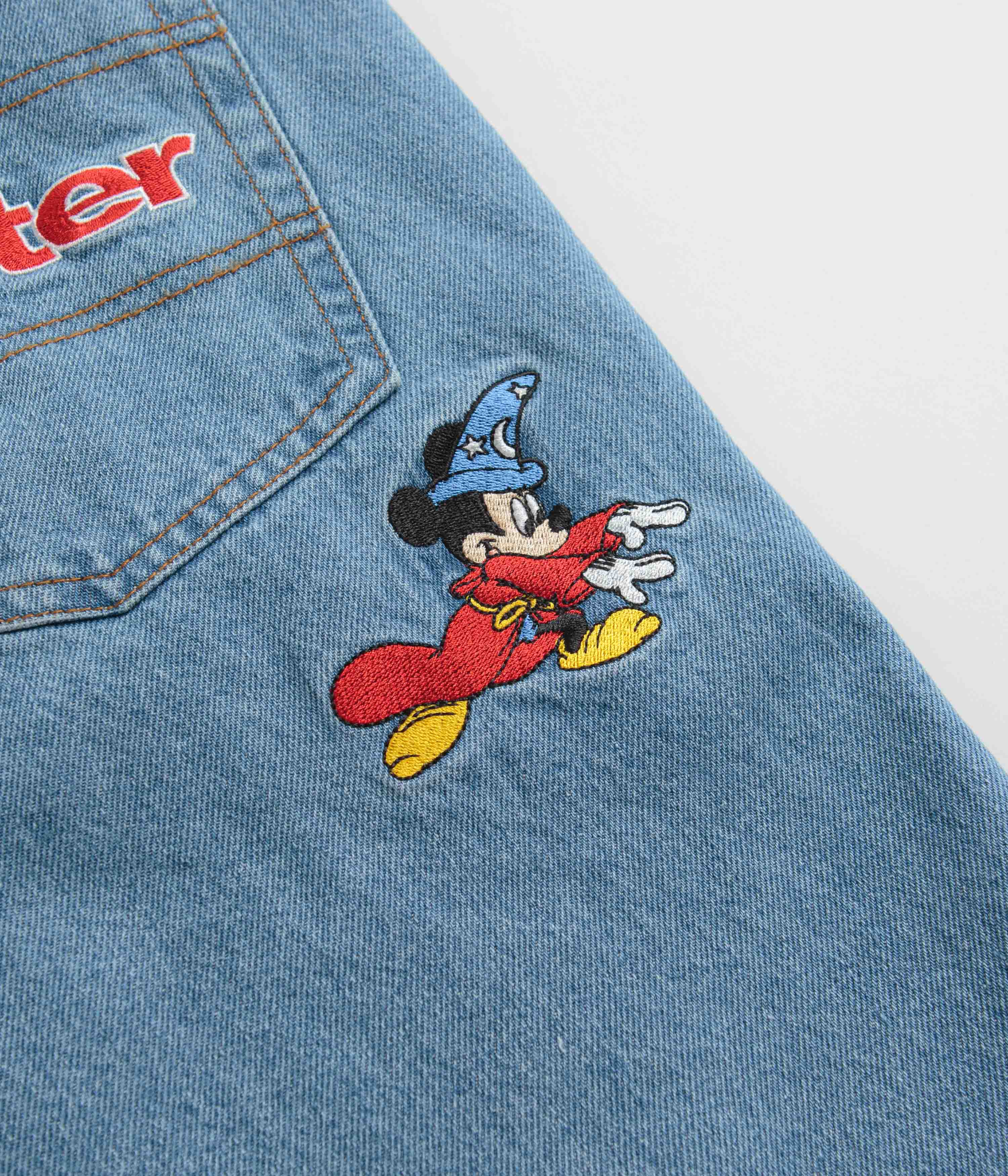 Butter Goods Sorcerer Baggy Denim Shorts - Washed Indigo - Image 9