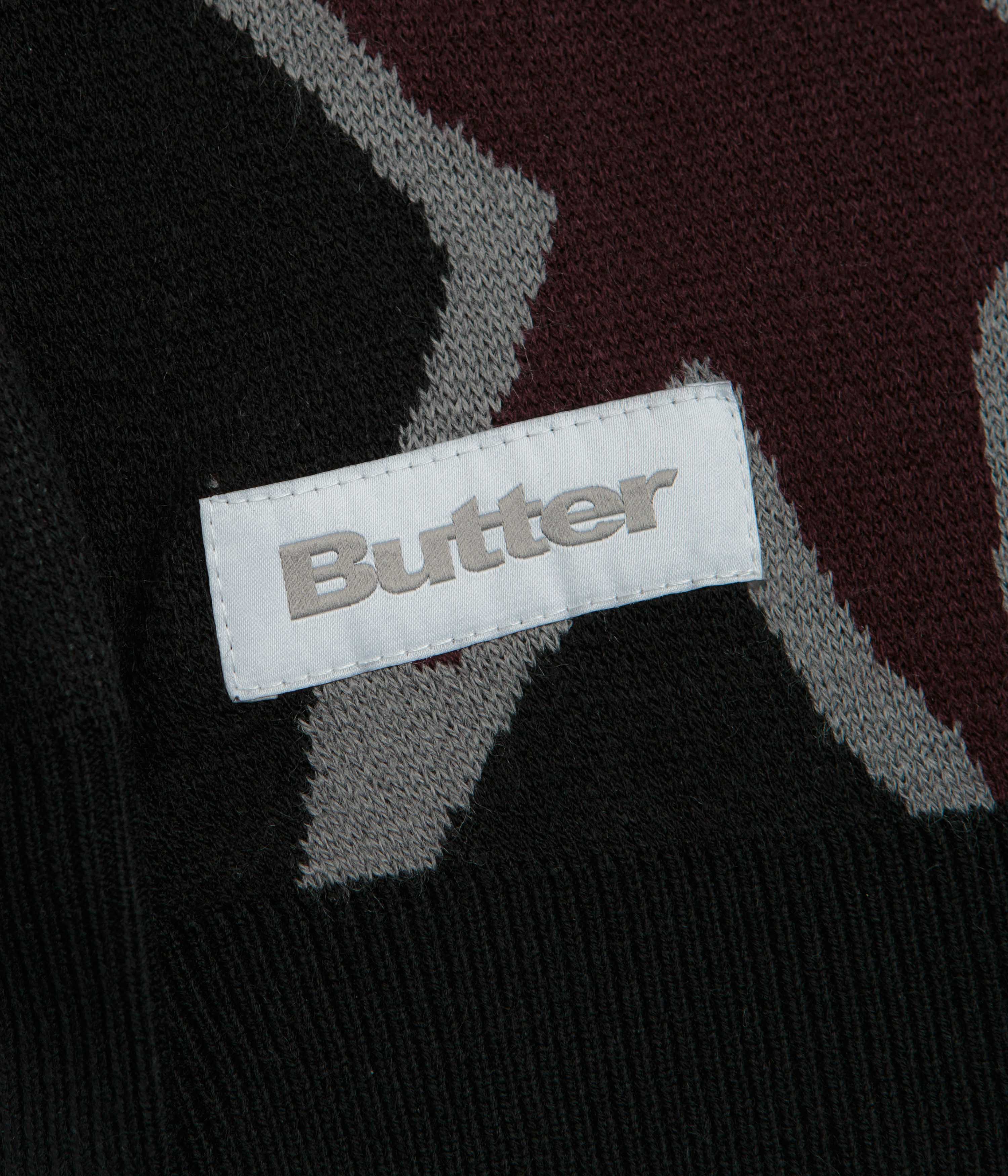 Butter Goods Star Polo Knit Sweatshirt - Black - Image 2